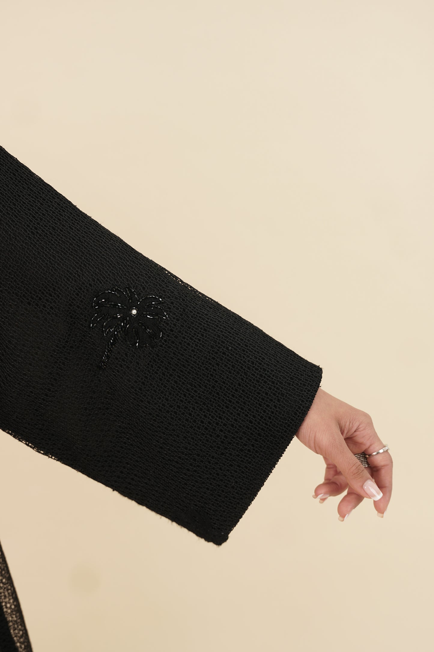 LS173 Black A Cut Summer Abaya