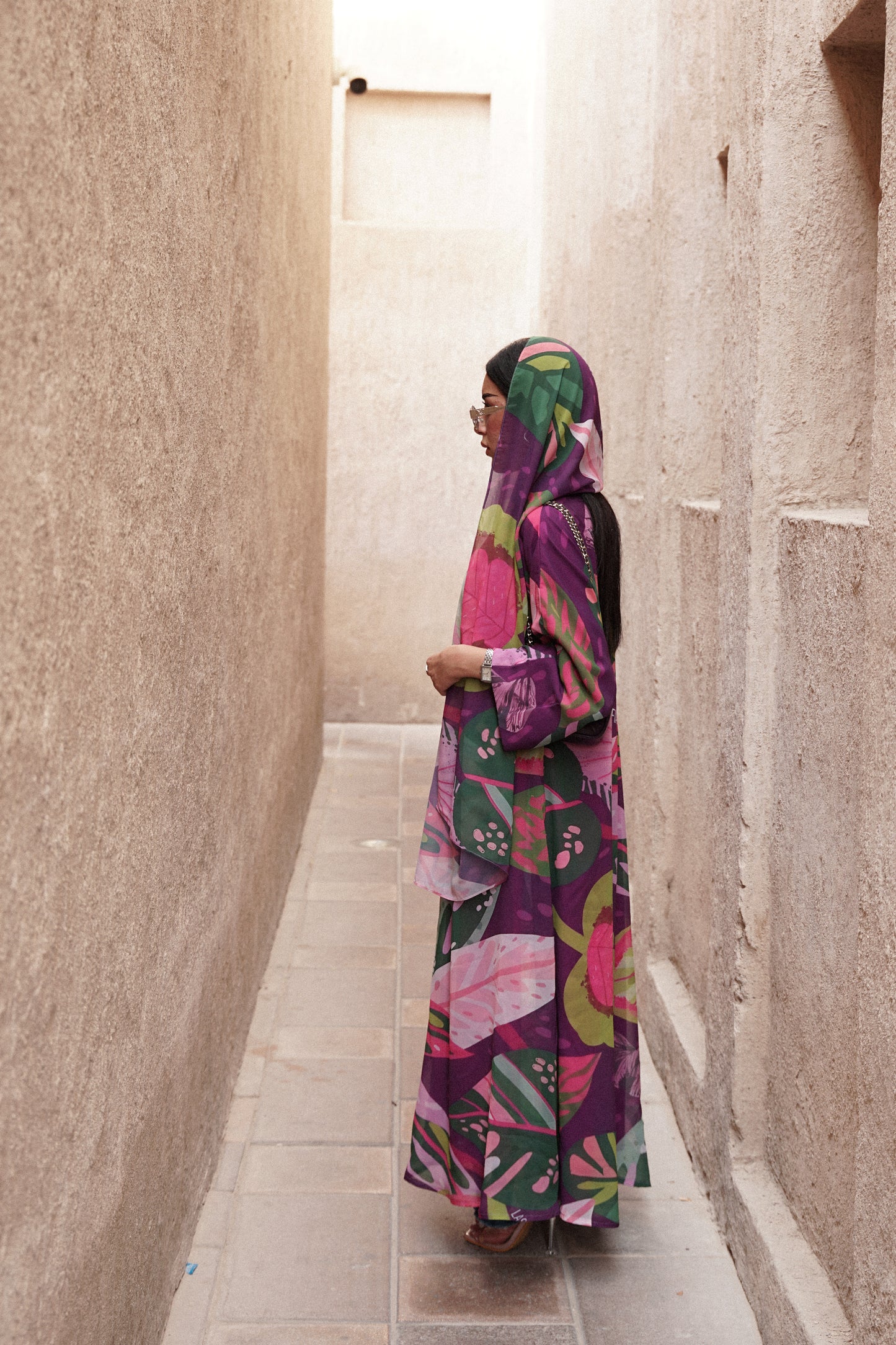 LS168- Purple A Cut Summer Abaya