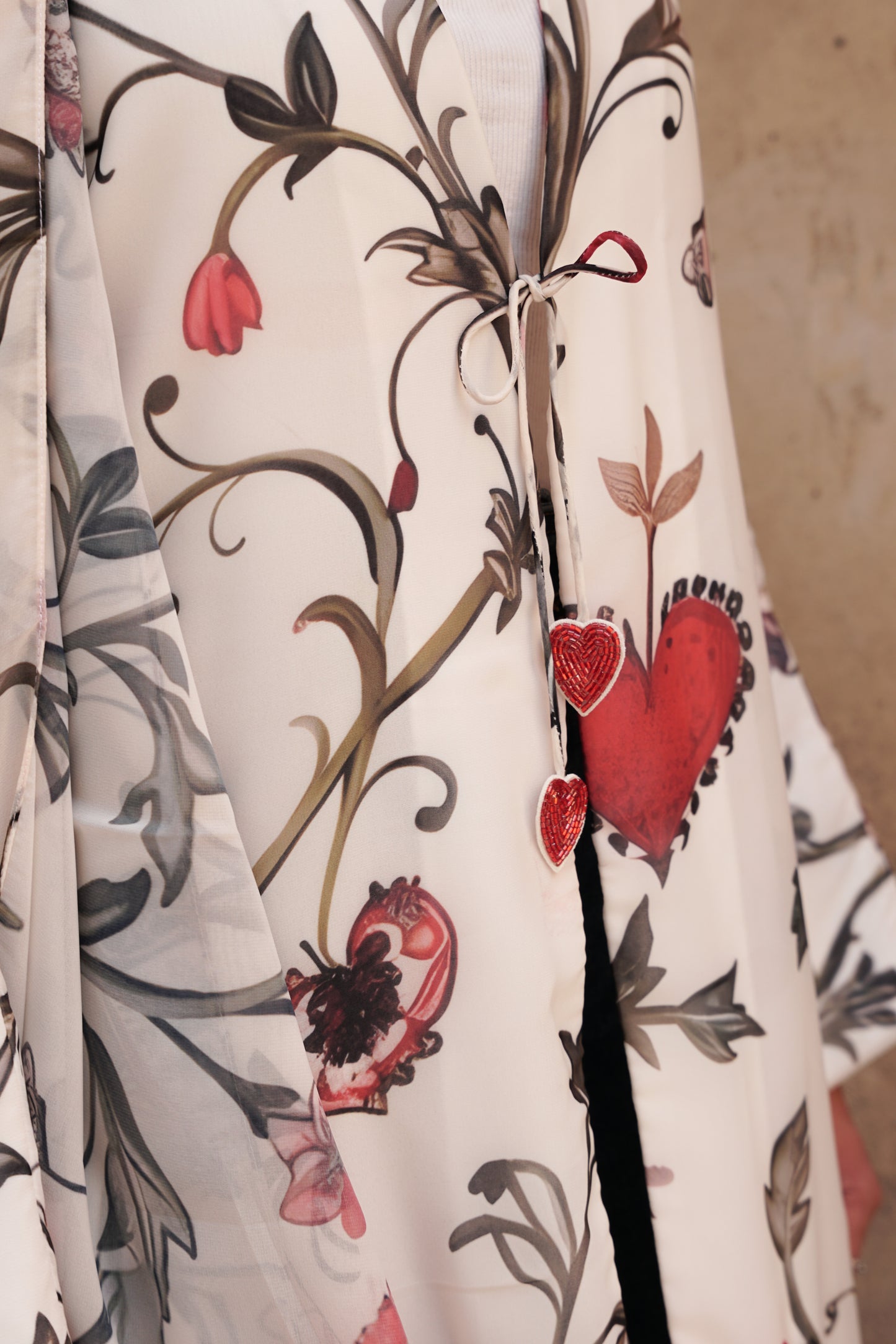 LS169- White A Cut Summer Abaya