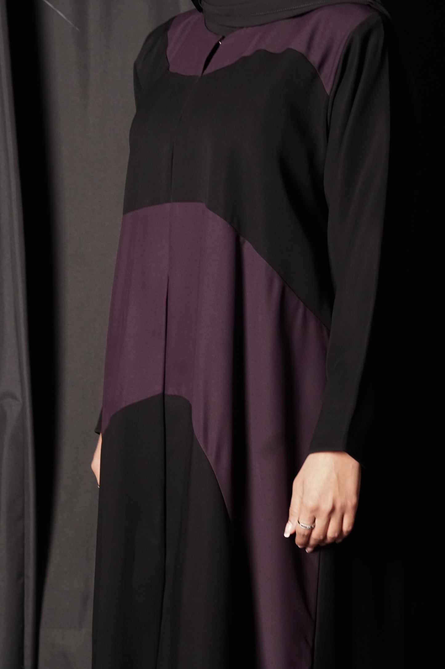 LS180 Black A Cut modest Abaya