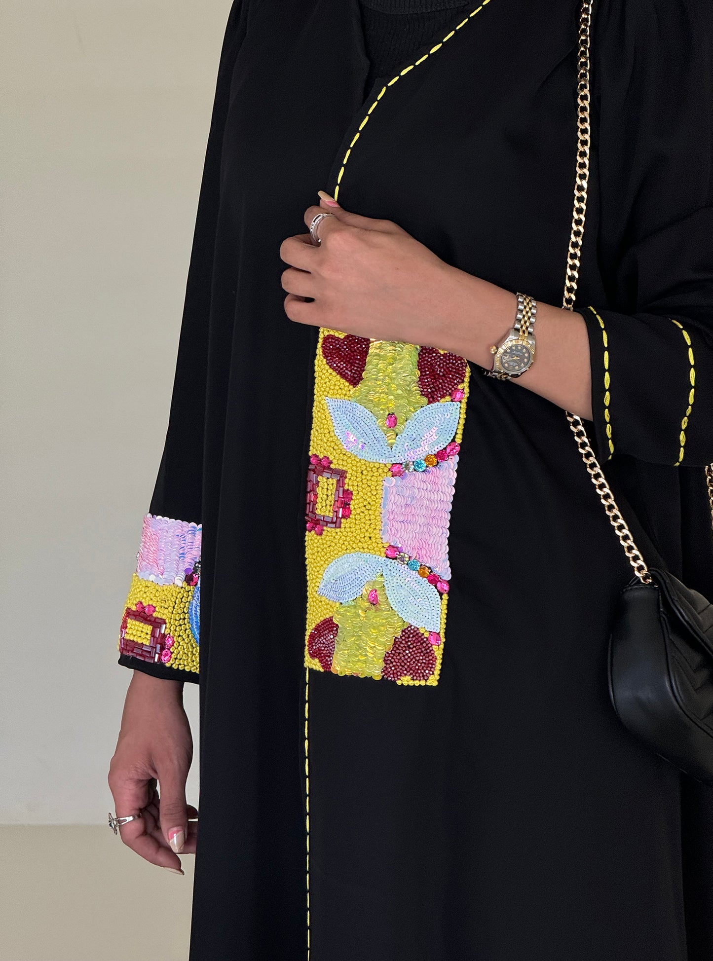 LS155 Black A cut Summer Embroidery