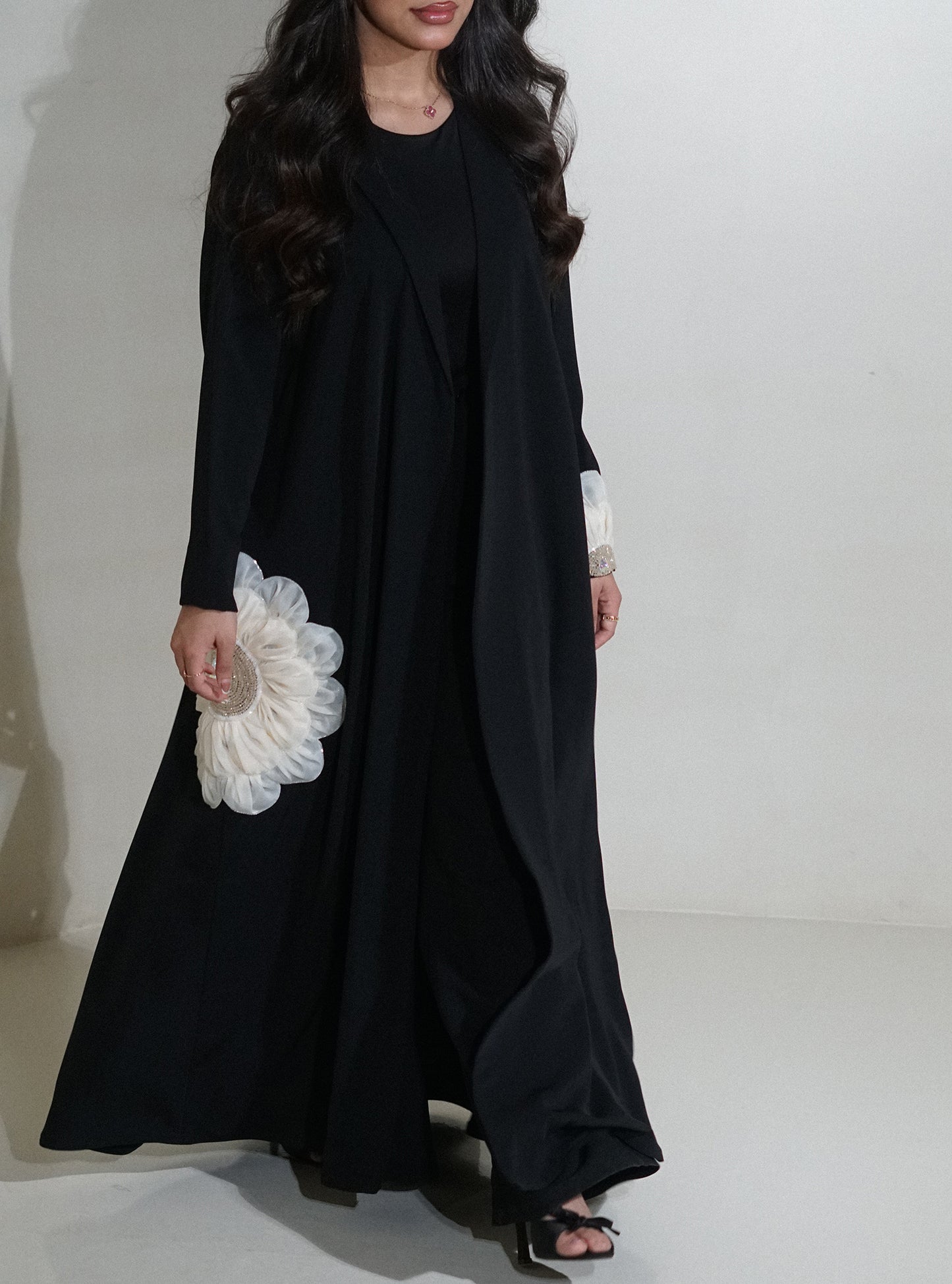 LS130 Black A Cut Modest Abaya