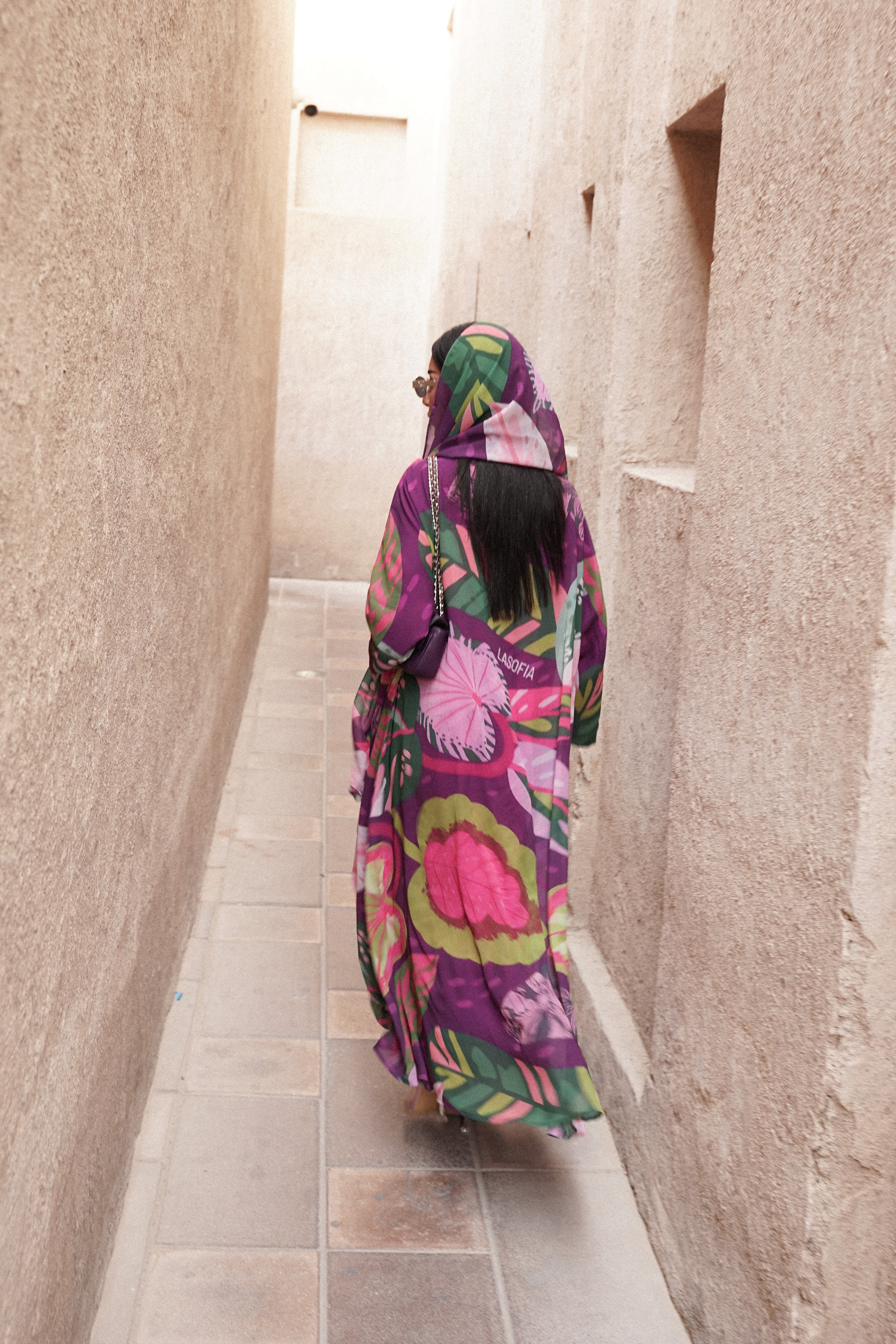 LS168- Purple A Cut Summer Abaya
