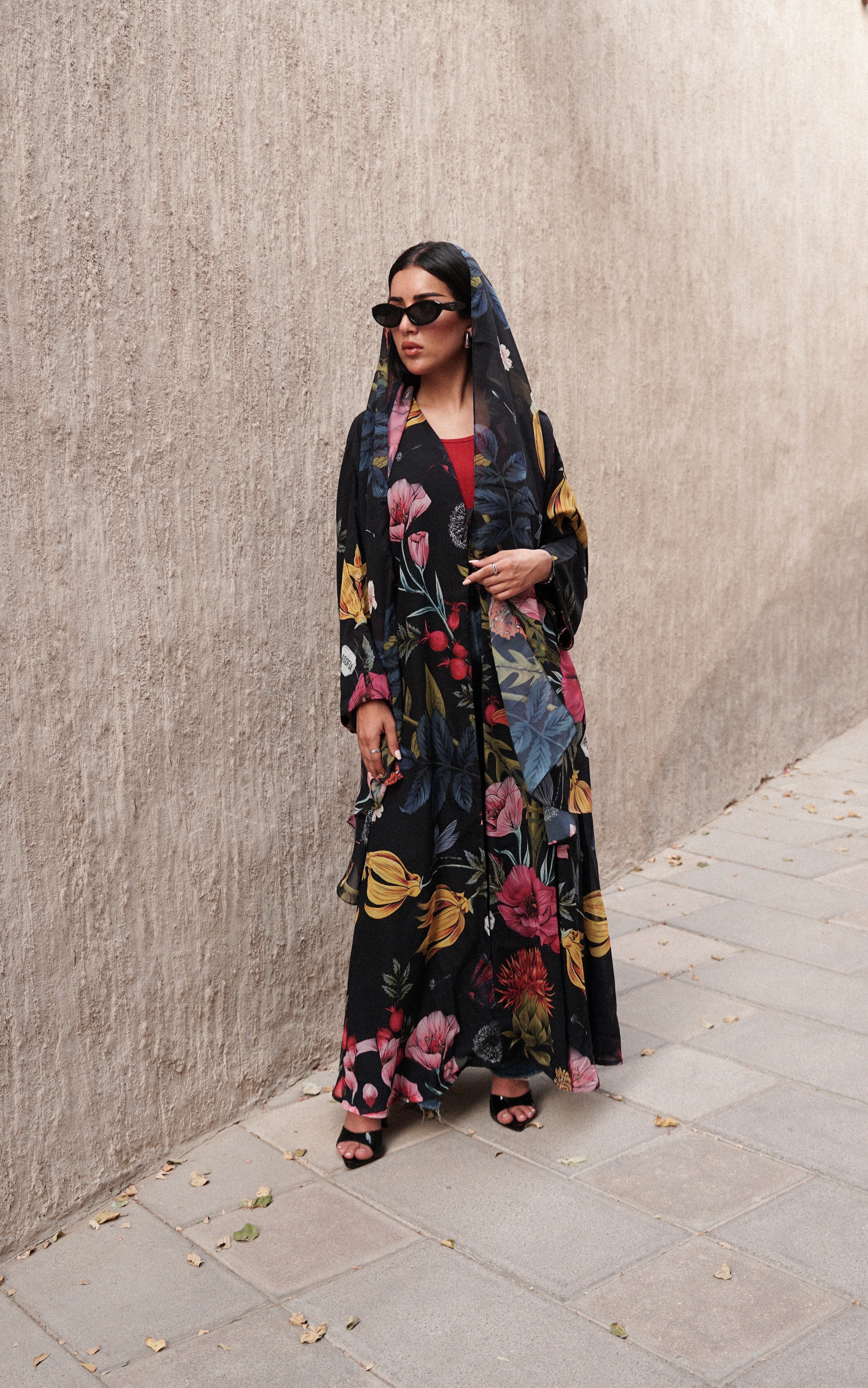 LS167- Black  A Cut Summer Abaya