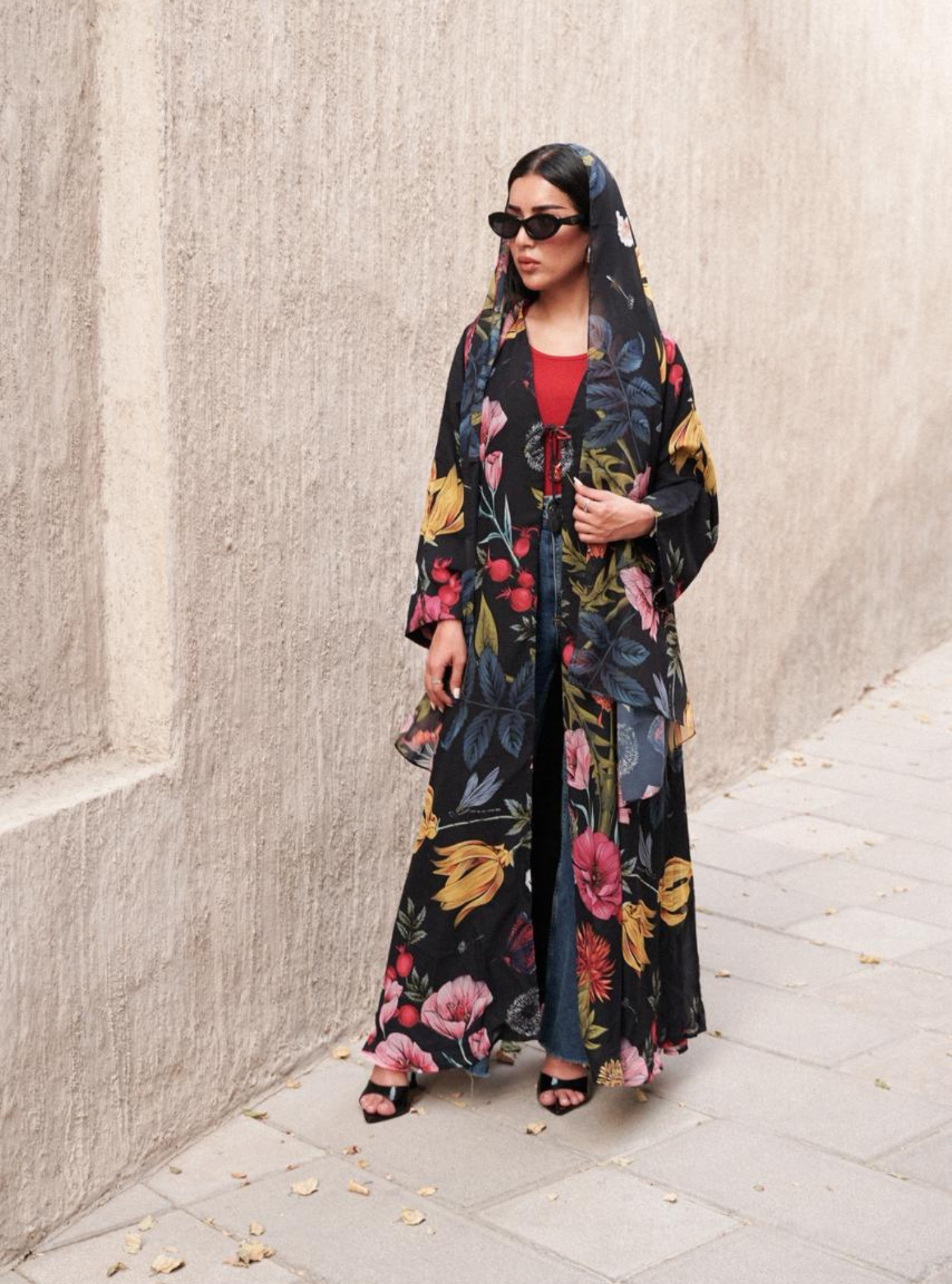 LS167- Black  A Cut Summer Abaya