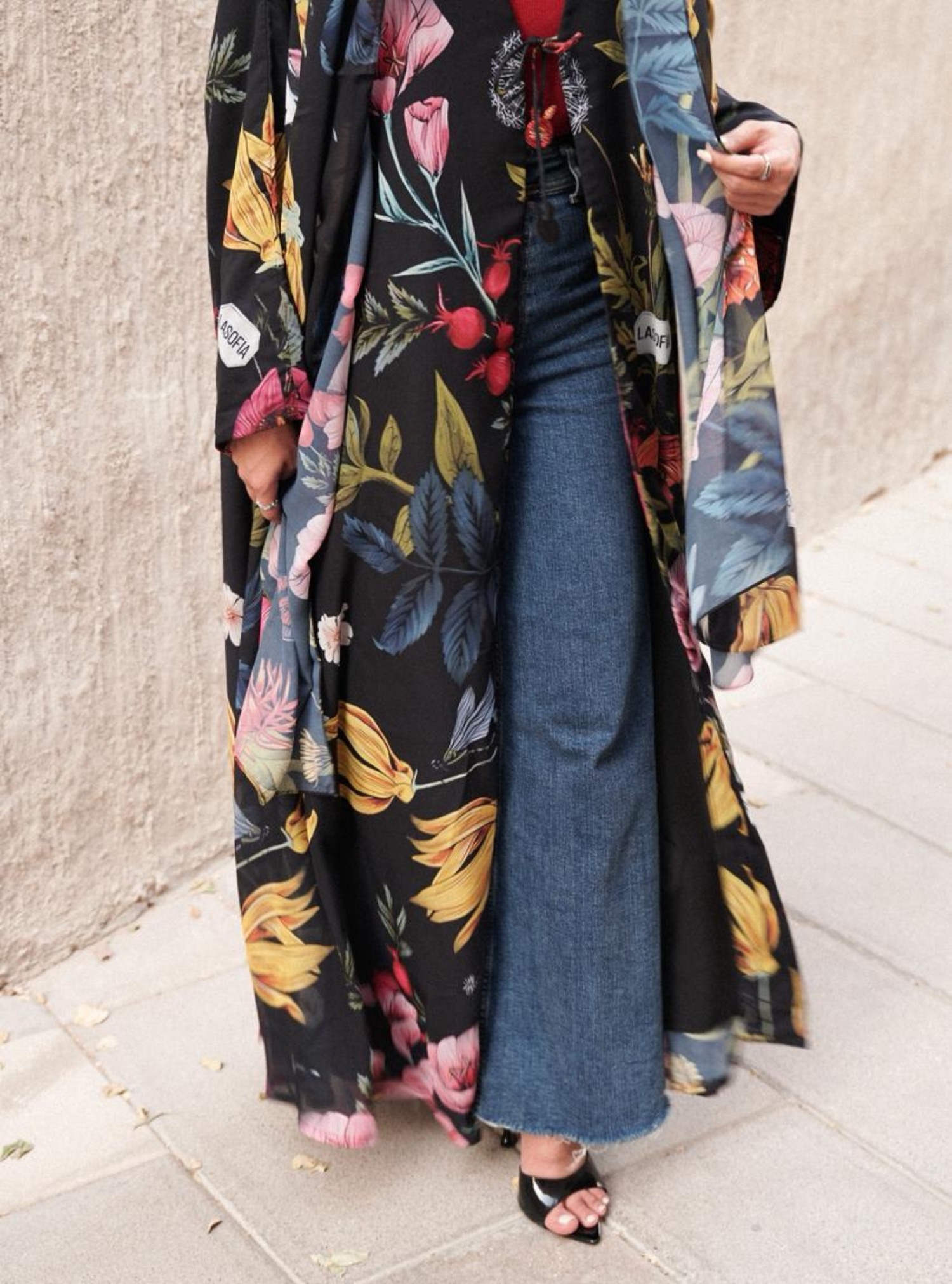 LS167- Black  A Cut Summer Abaya