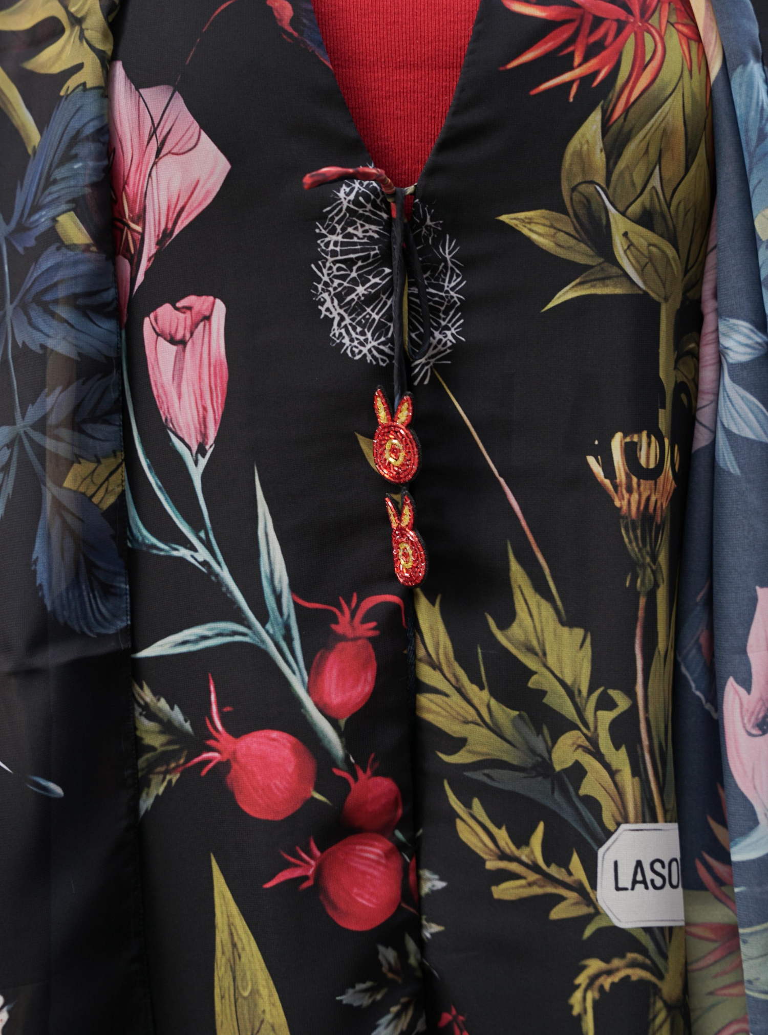 LS167- Black  A Cut Summer Abaya