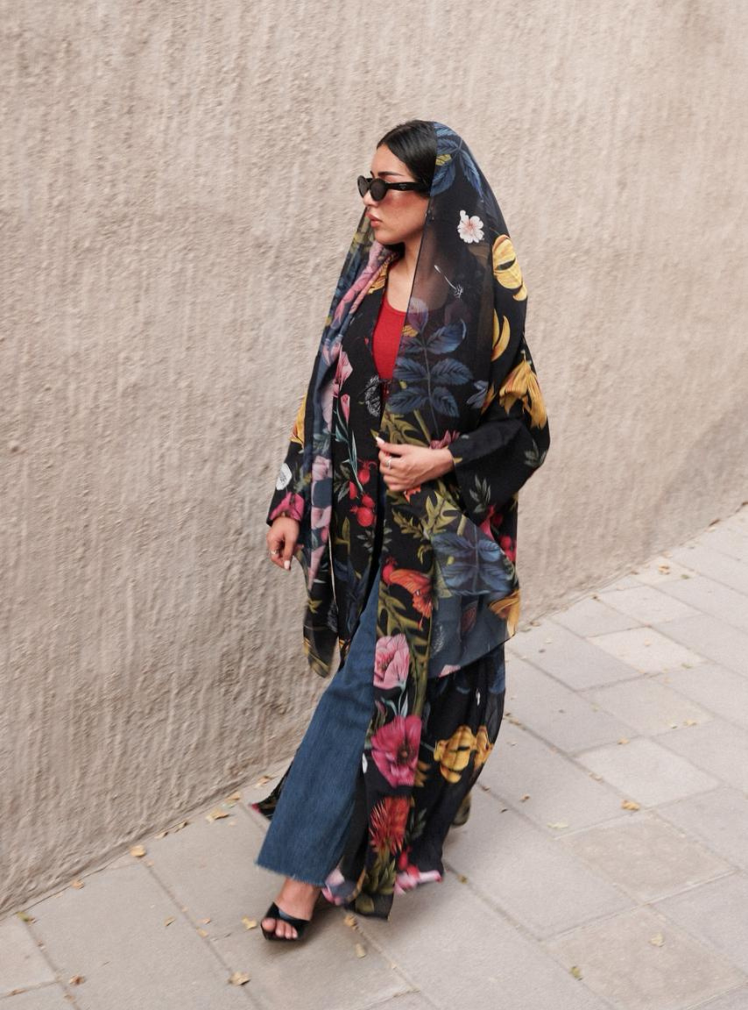 LS167- Black  A Cut Summer Abaya