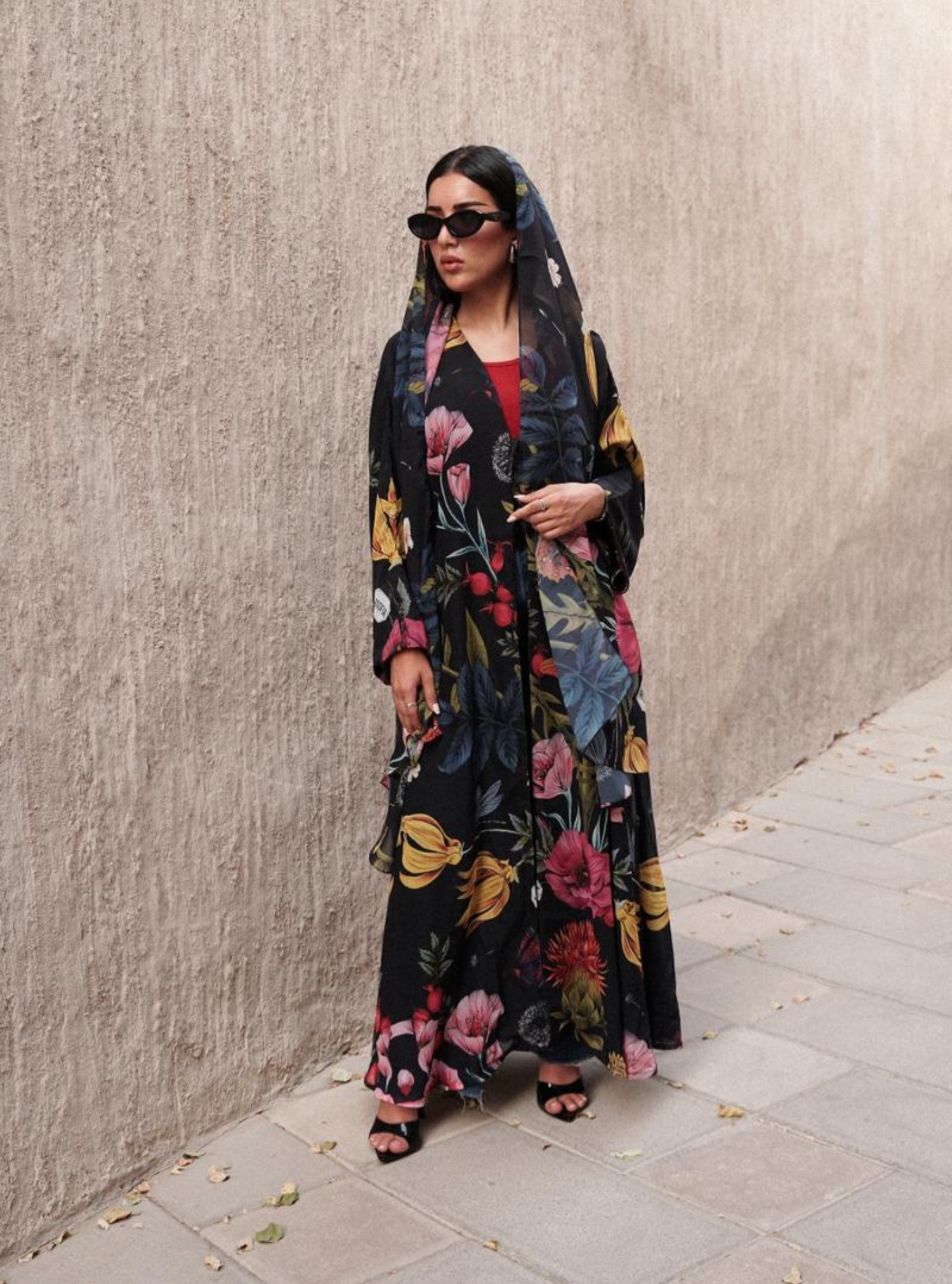 LS167- Black  A Cut Summer Abaya