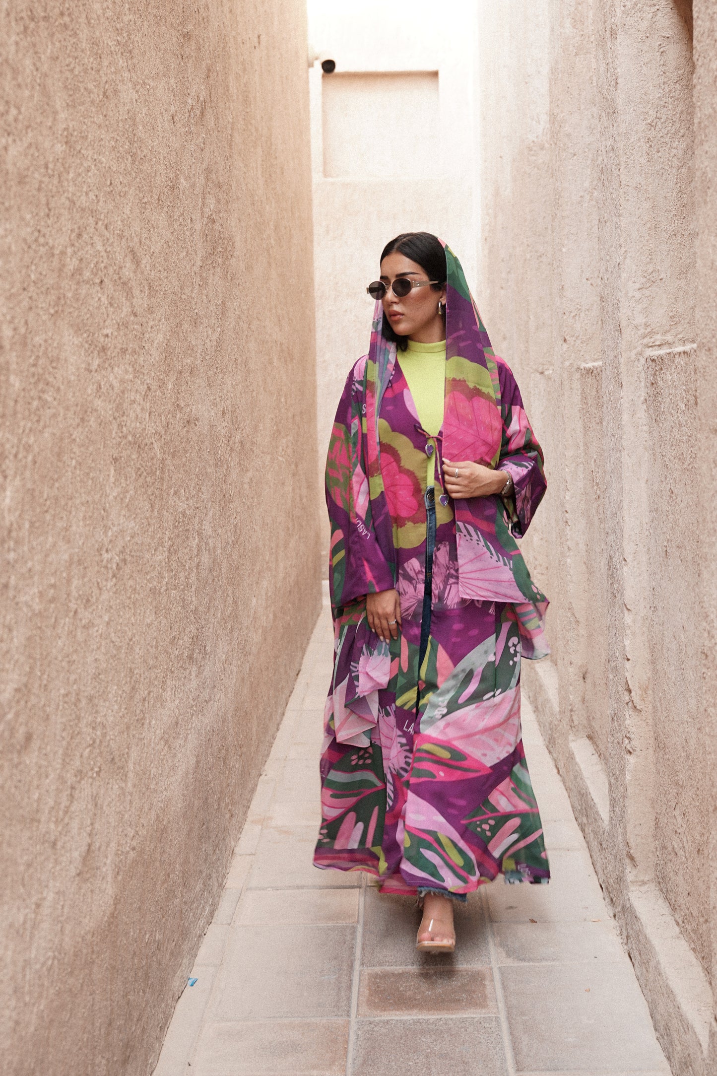 LS168- Purple A Cut Summer Abaya