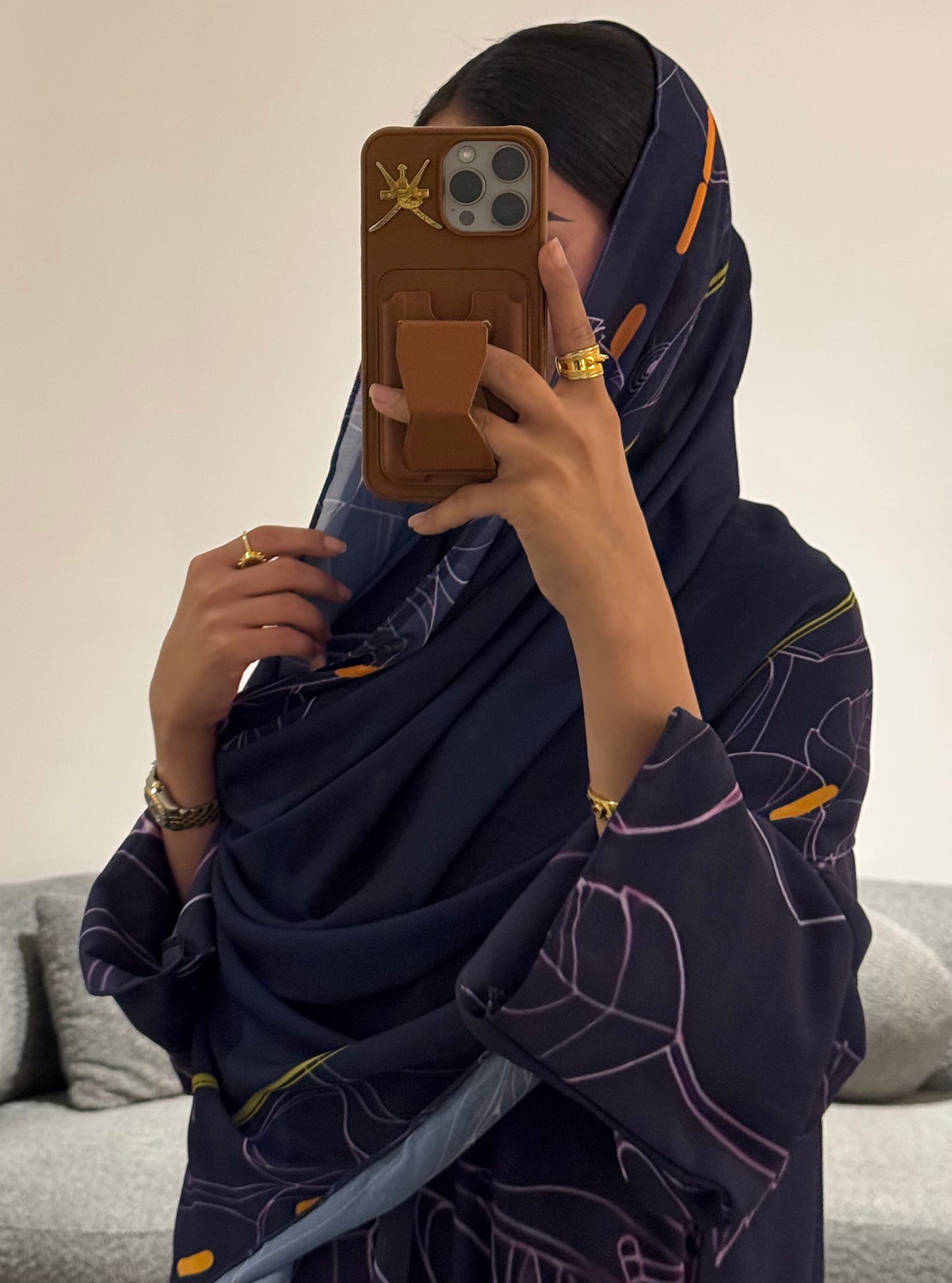 LS181 Purple Acut Modest abaya