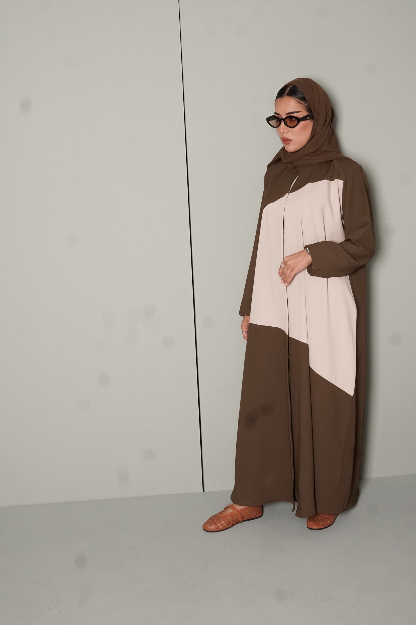 LS181 Green  A Cut modest  Abaya