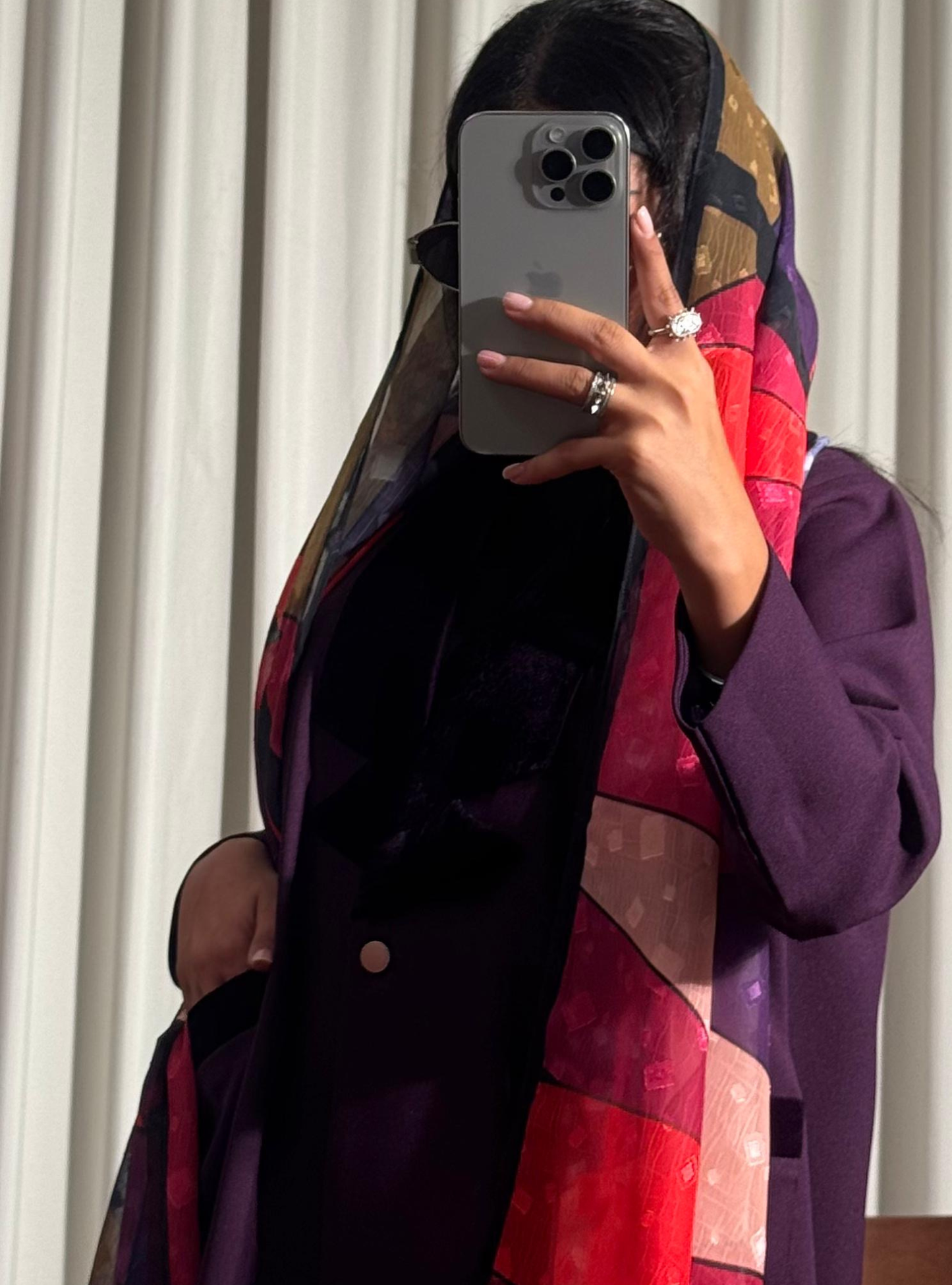 LS188 Purple Blazer A Cut Summer  Abaya