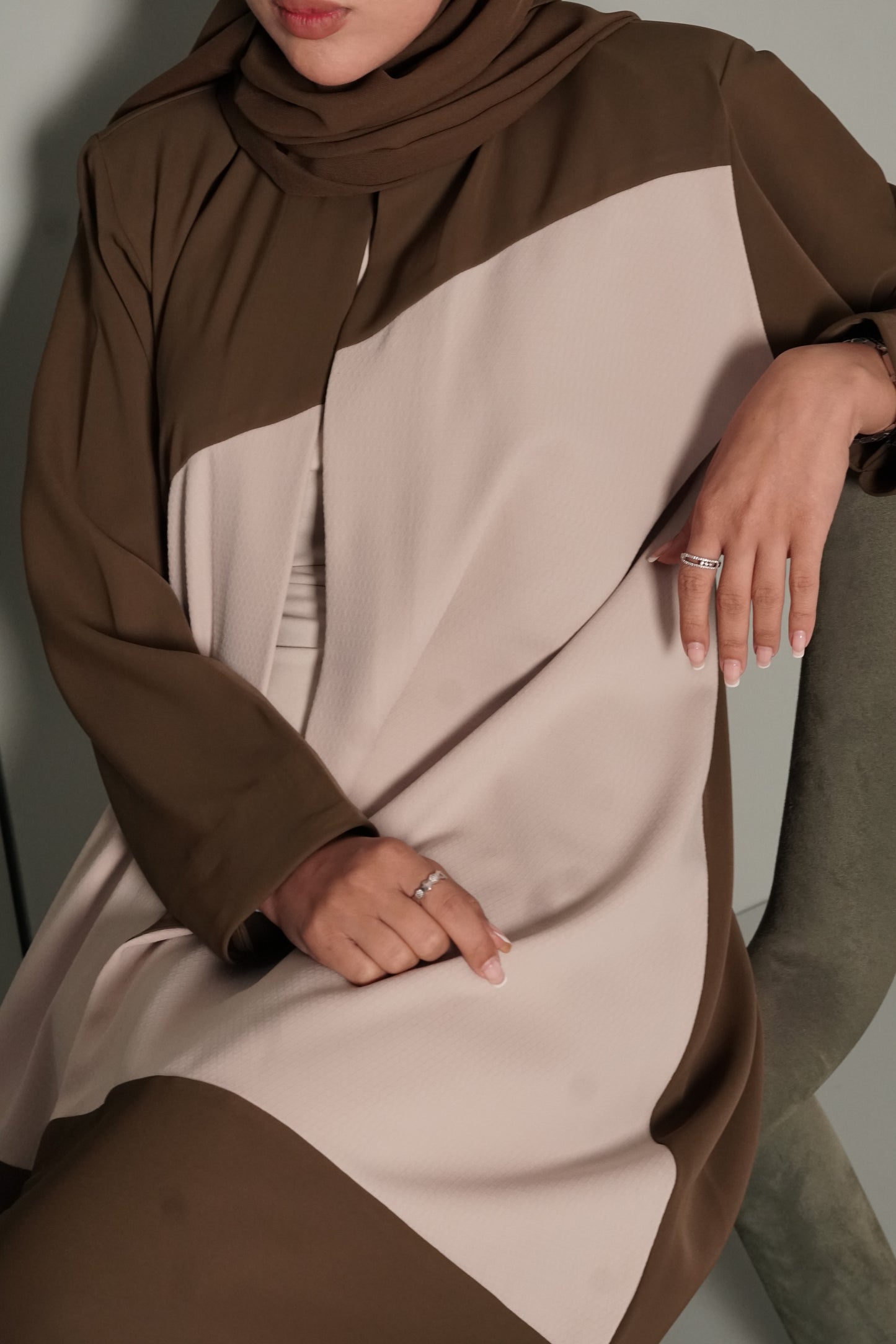 LS181 Green  A Cut modest  Abaya