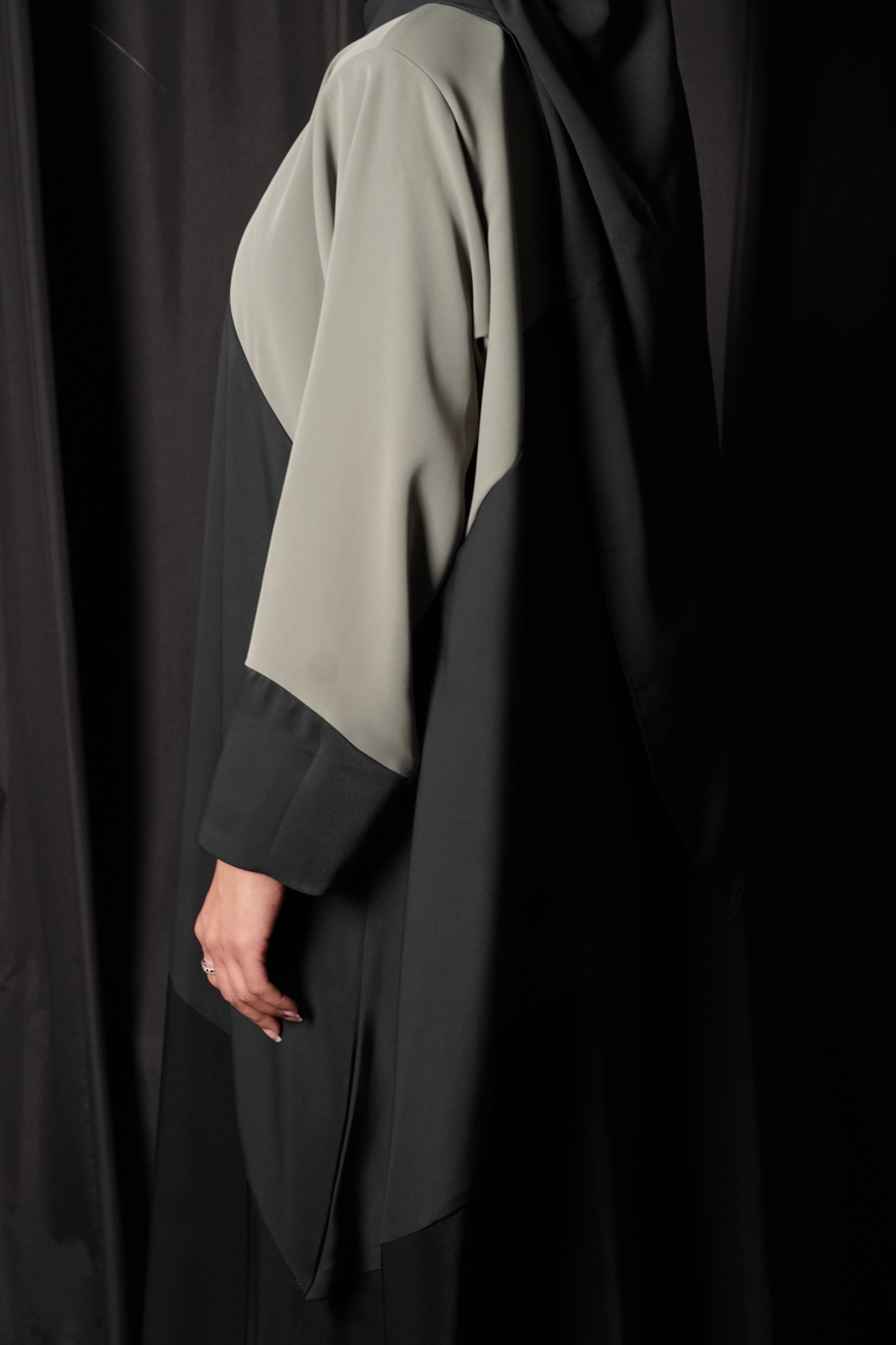 LS182 Black  A Cut modest  Abaya