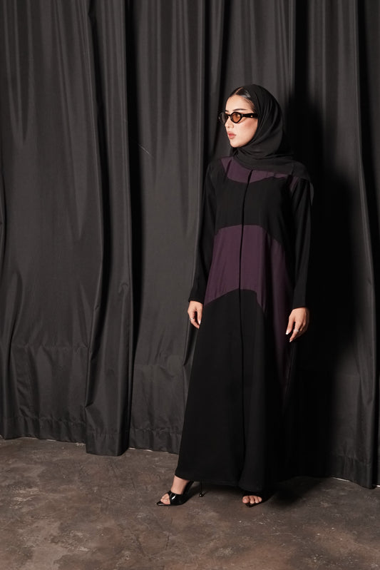 LS180 Black  A Cut   modest  Abaya