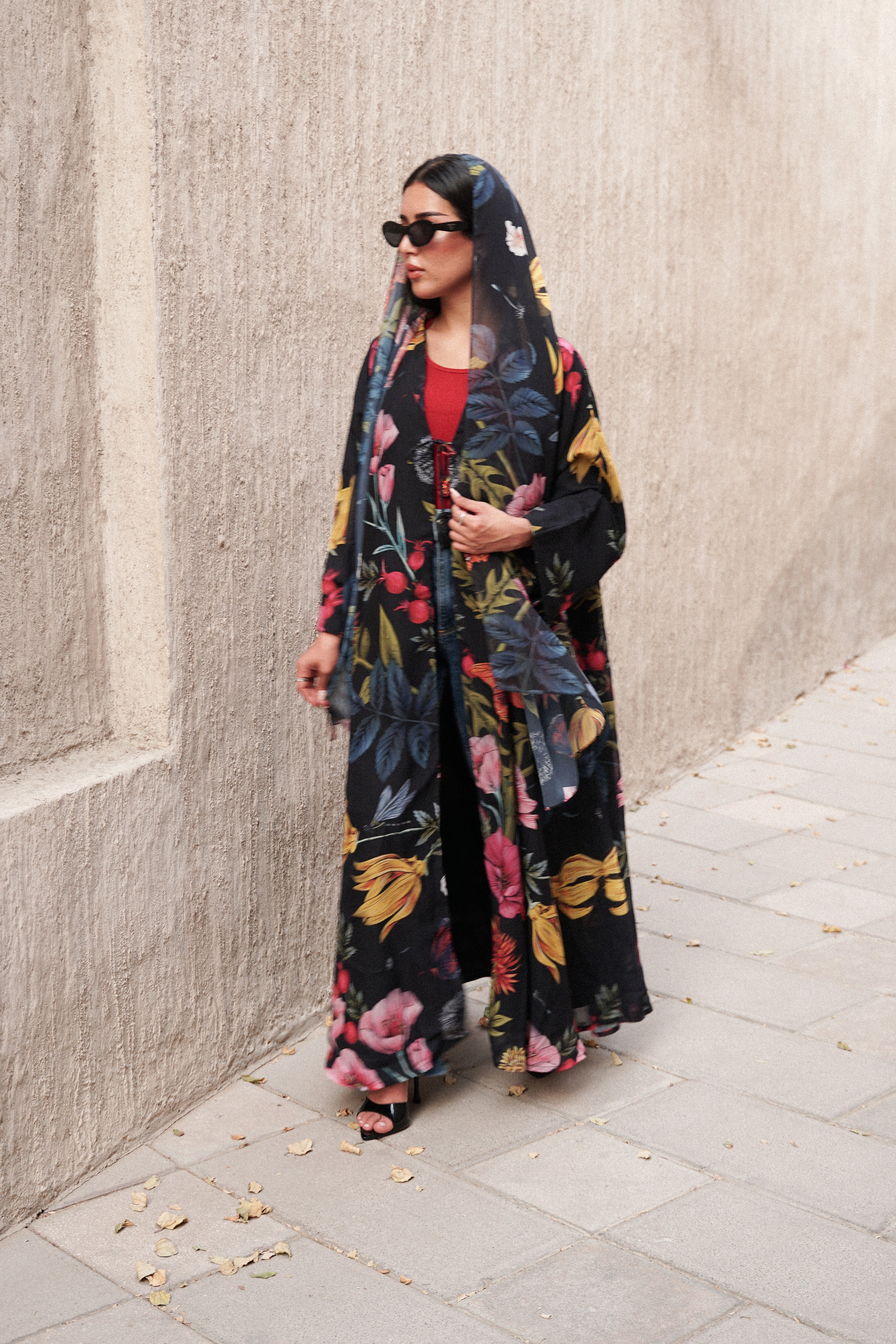 LS167- Black  A Cut Summer Abaya