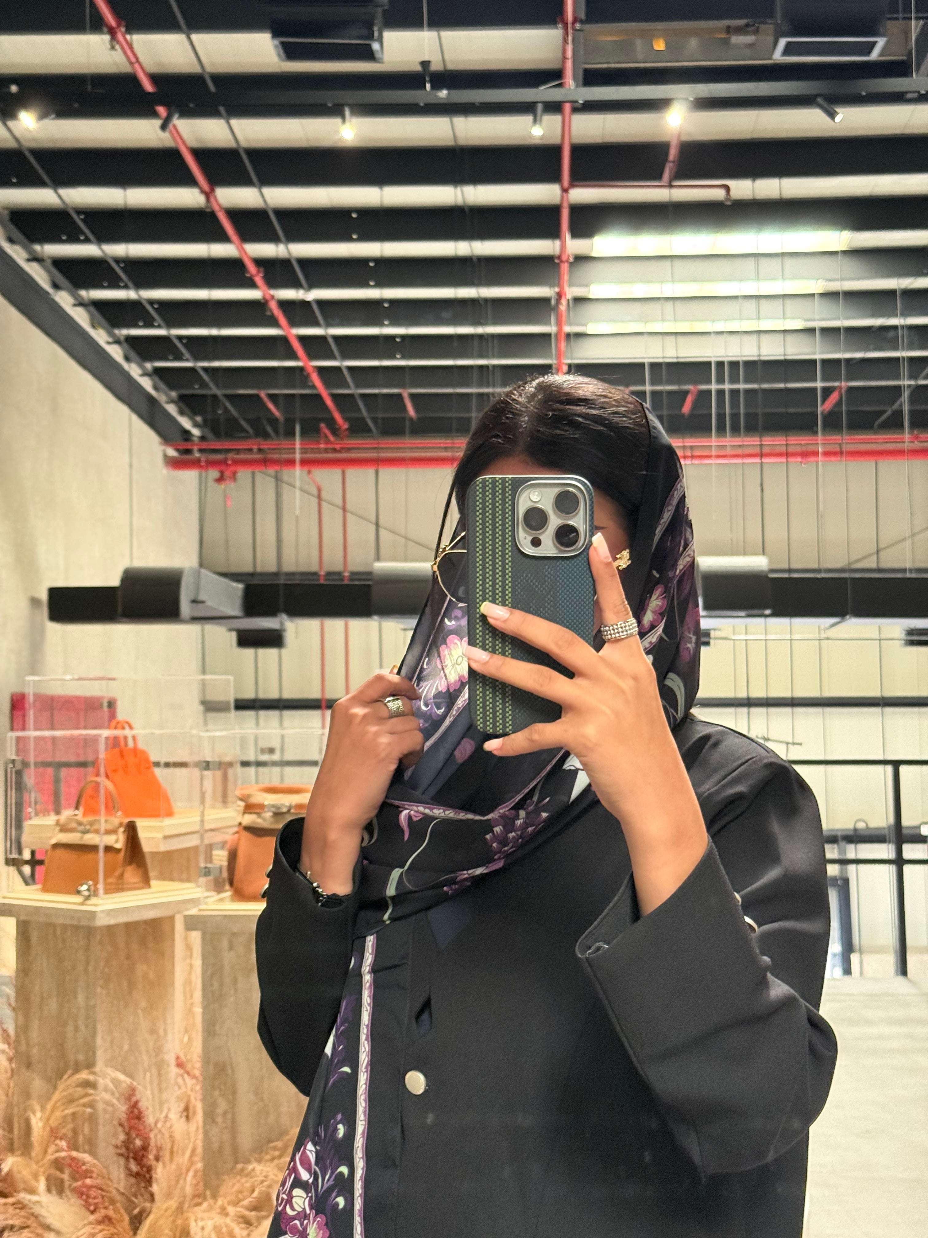 LS183 Black Blazer A Cut modest  Abaya