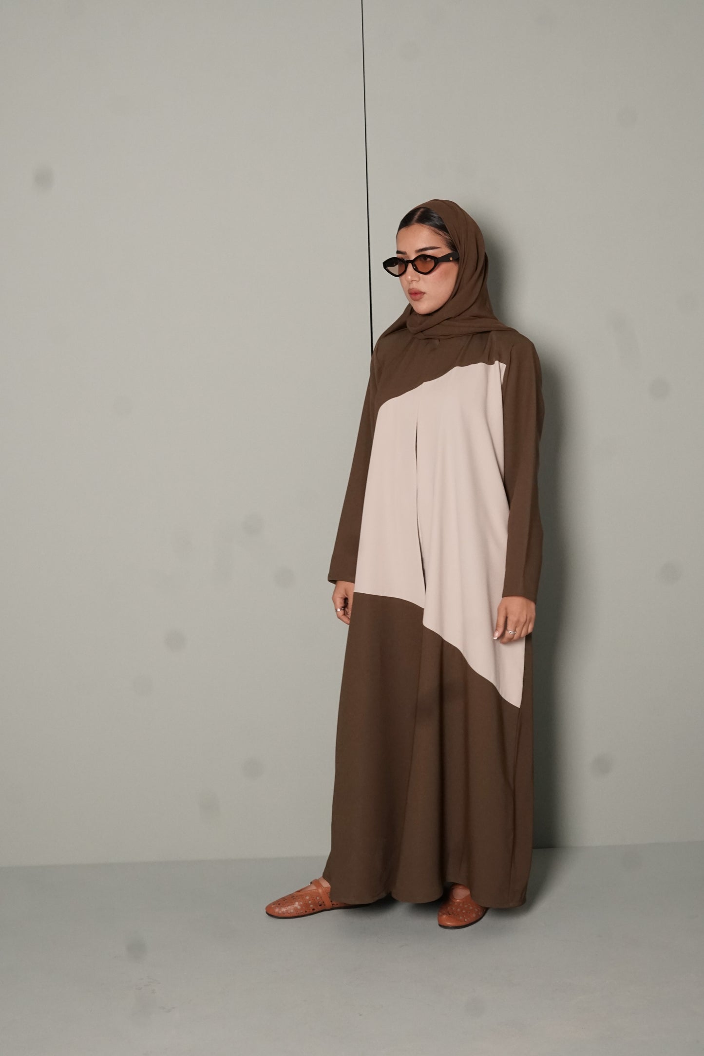 LS181 Green  A Cut modest  Abaya