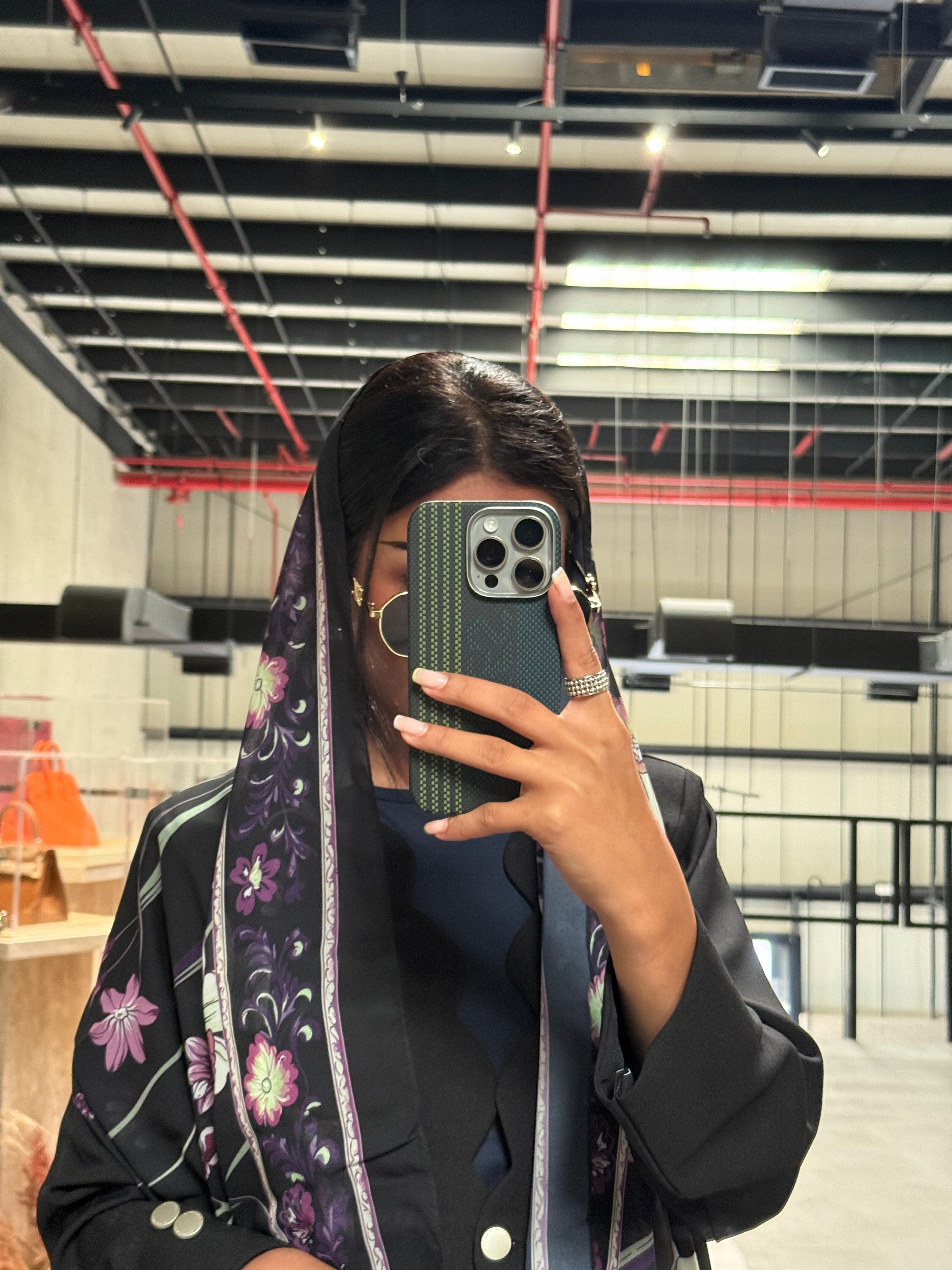 LS183 Black Blazer A Cut modest  Abaya