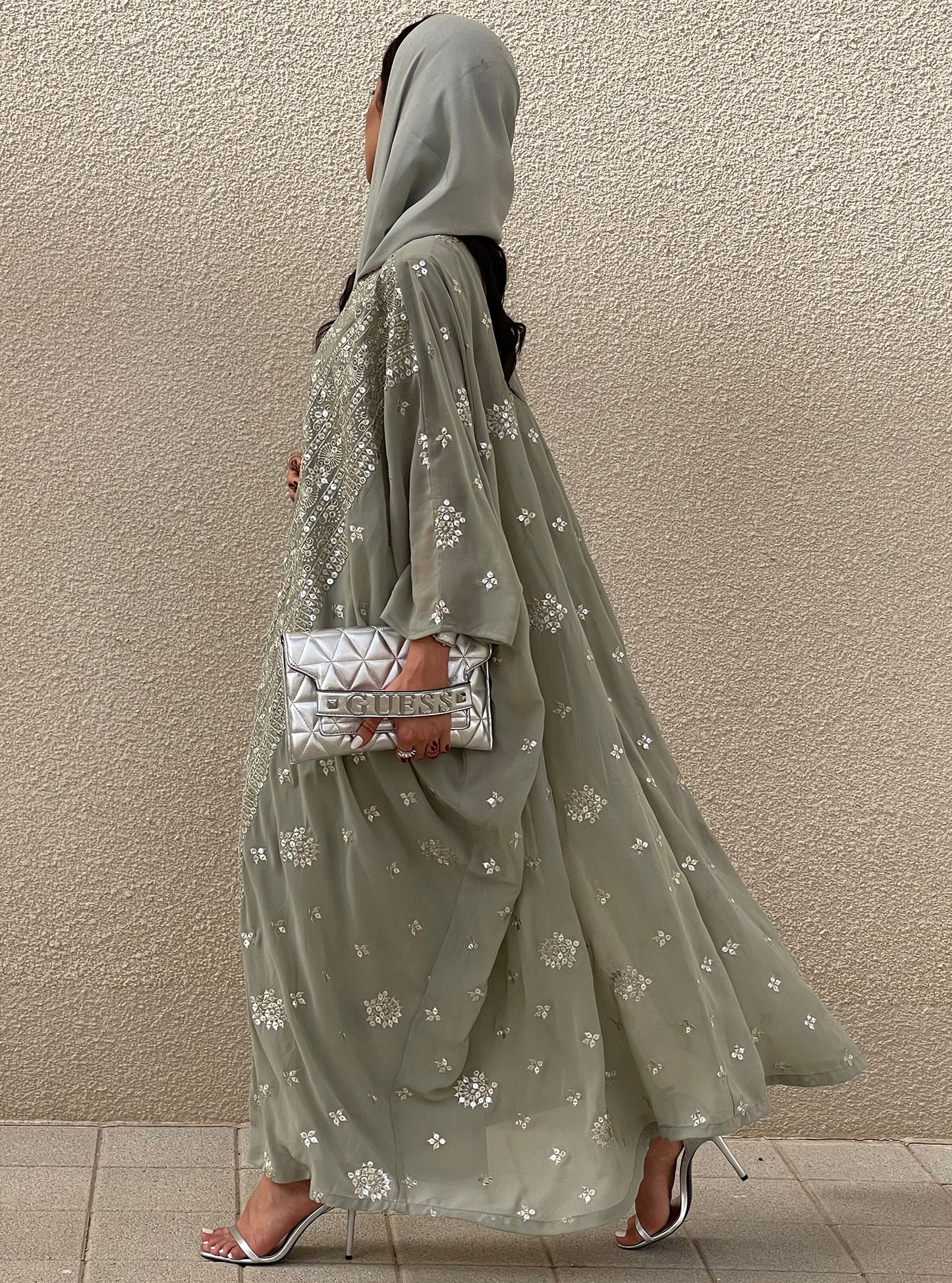 LS154 Mint Green Bishtht cut Evening wear