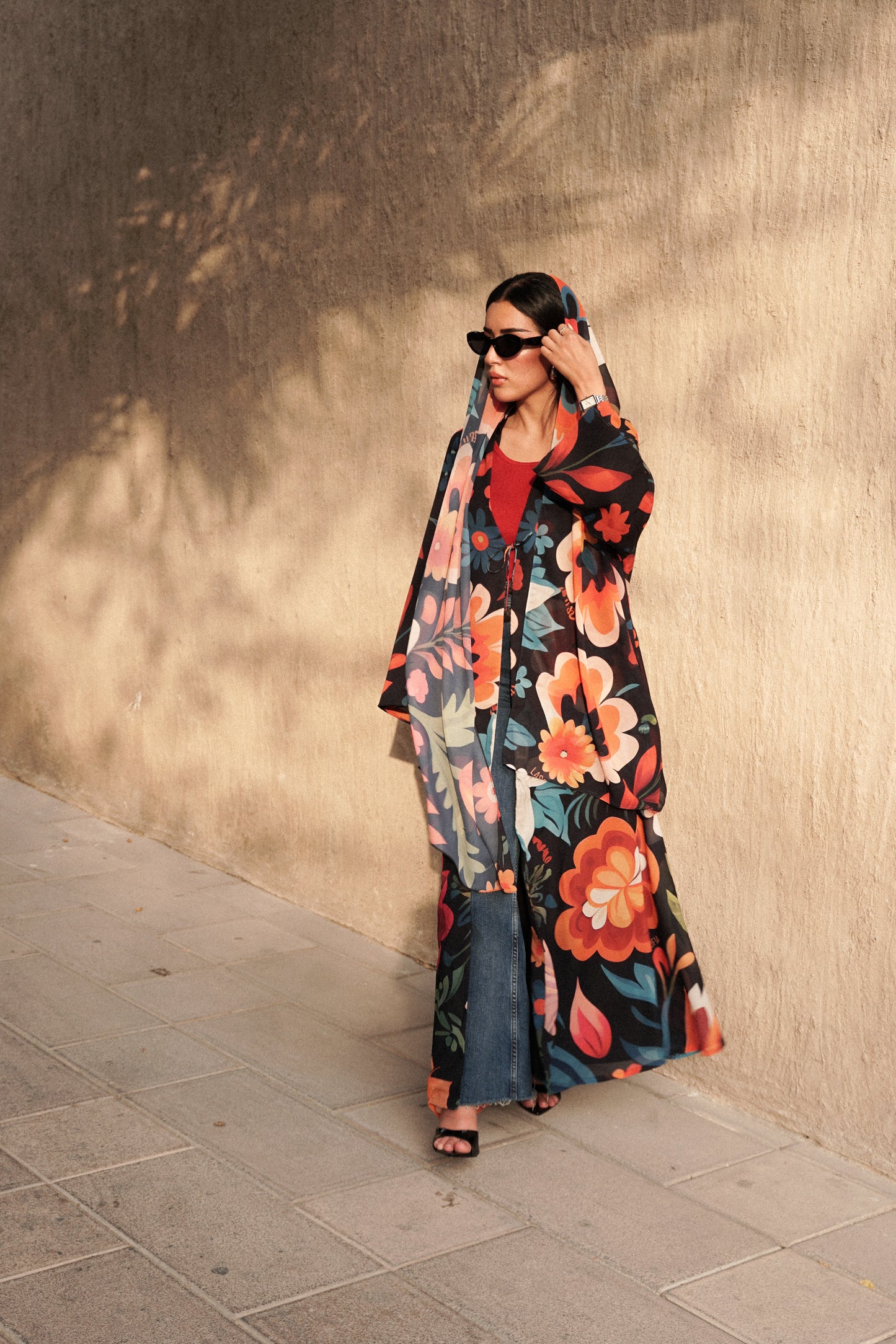 LS171- Black  A Cut Summer Abaya