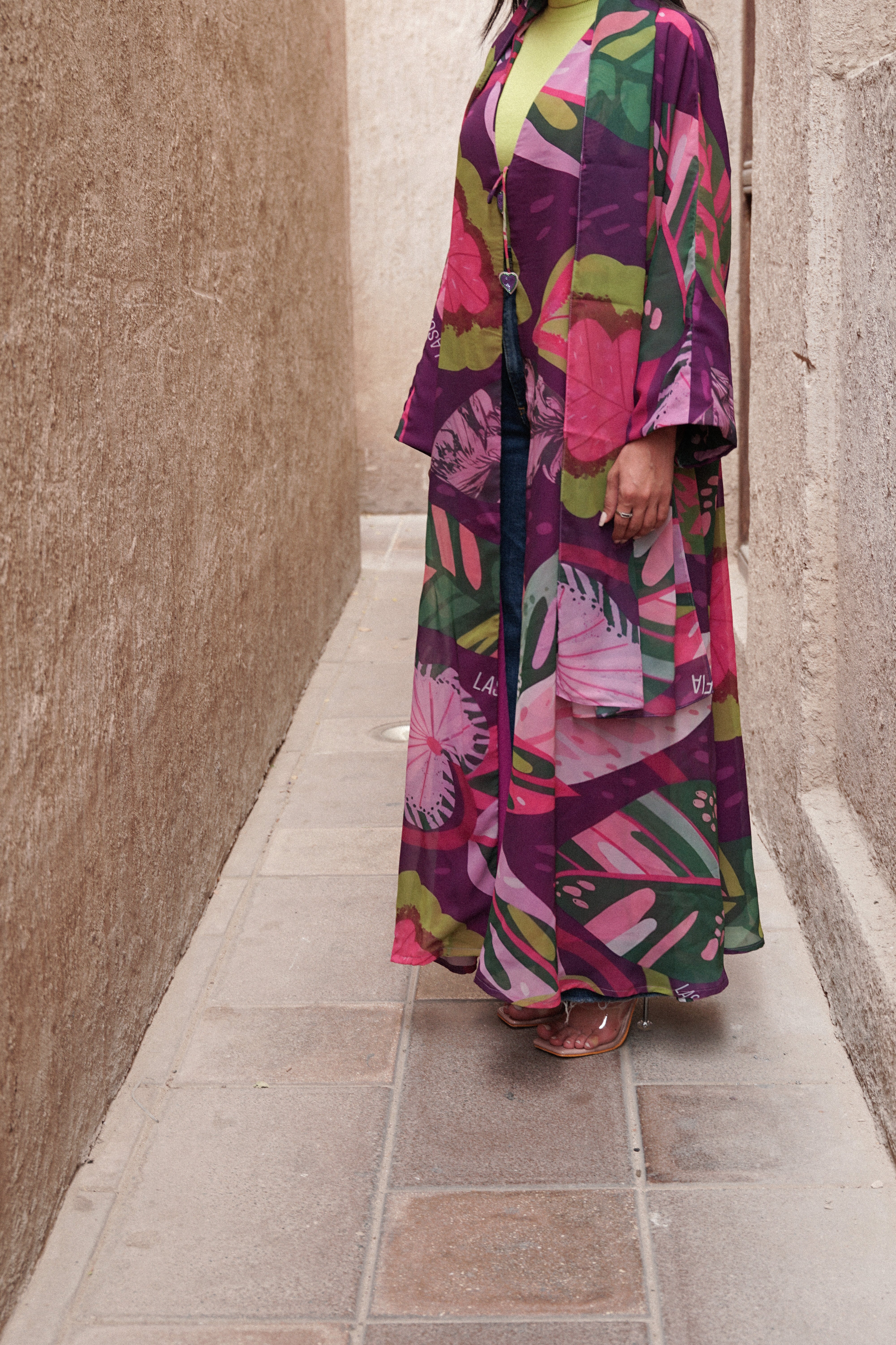 LS168- Purple A Cut Summer Abaya