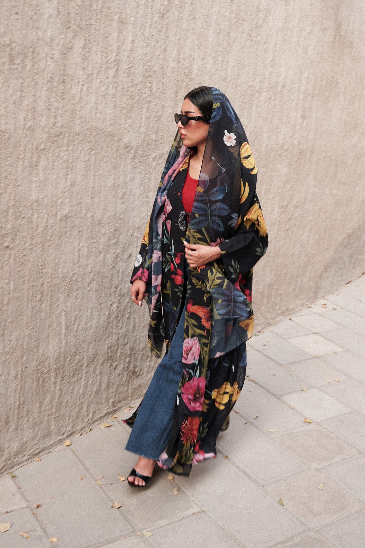LS167- Black  A Cut Summer Abaya