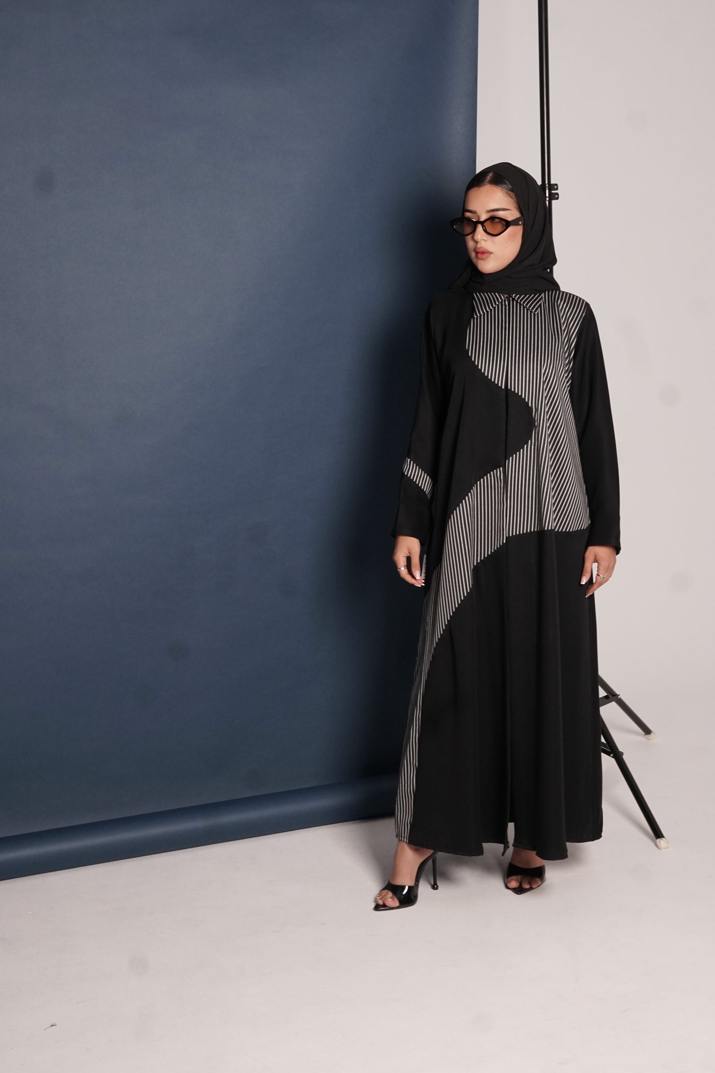 LS179 Black  A Cut Blazer  modest  Abaya