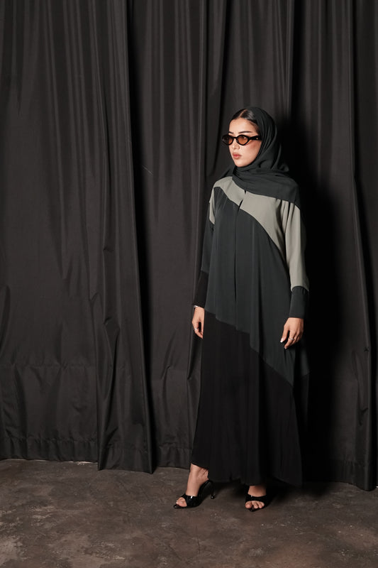 LS182 Black  A Cut modest  Abaya