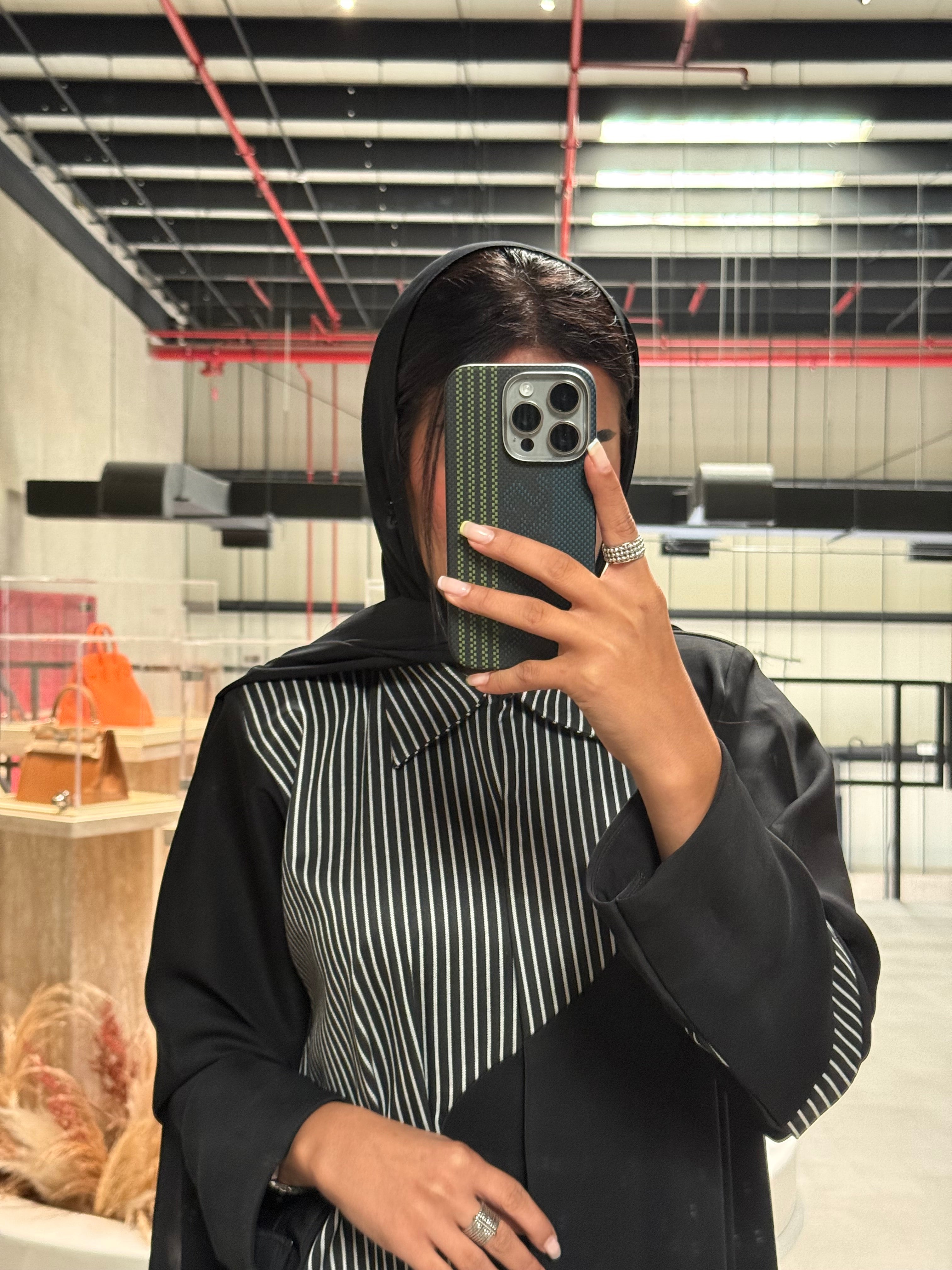 LS182 Black  A Cut modest  Abaya