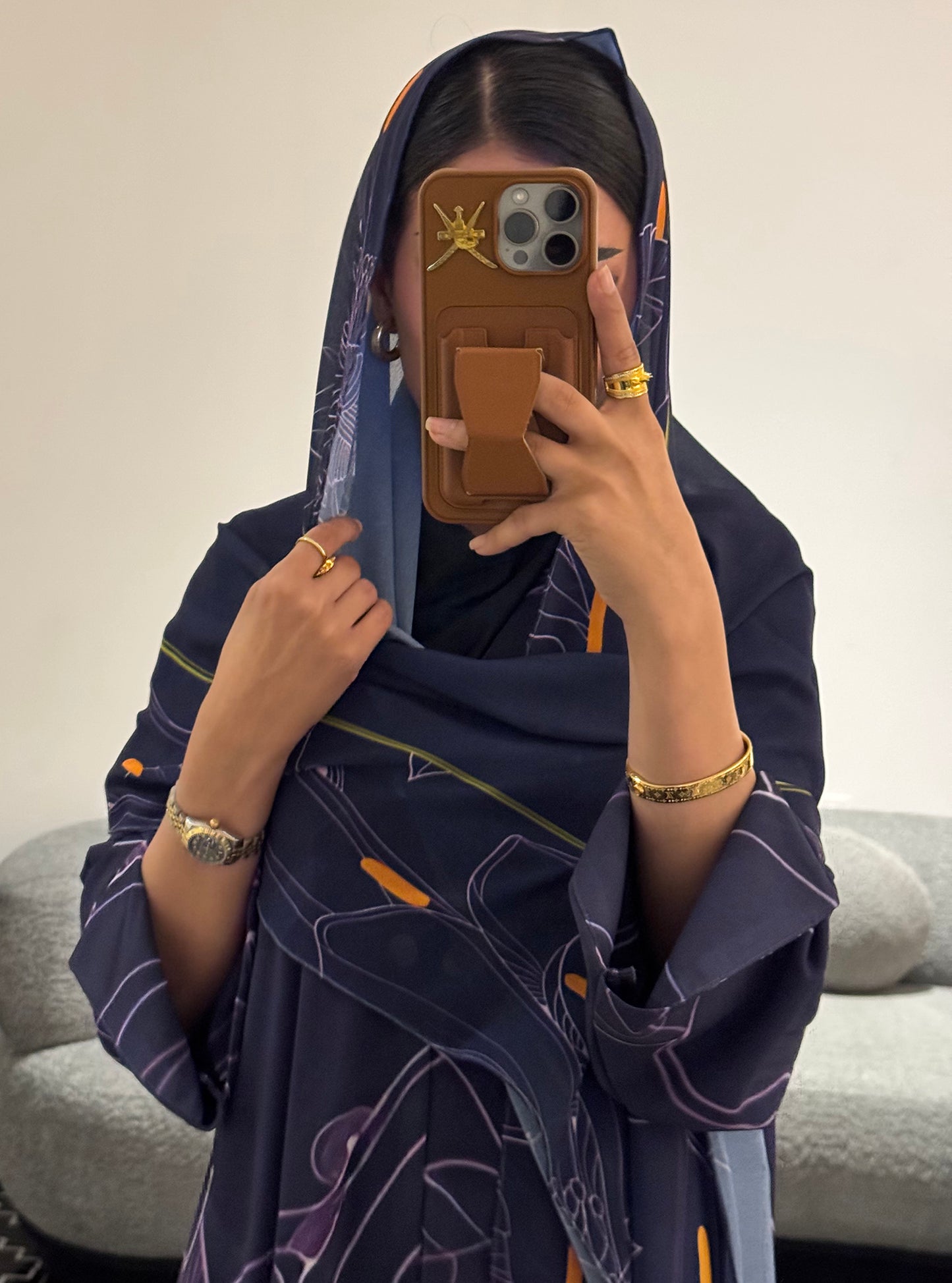 LS181 Purple Acut Modest abaya
