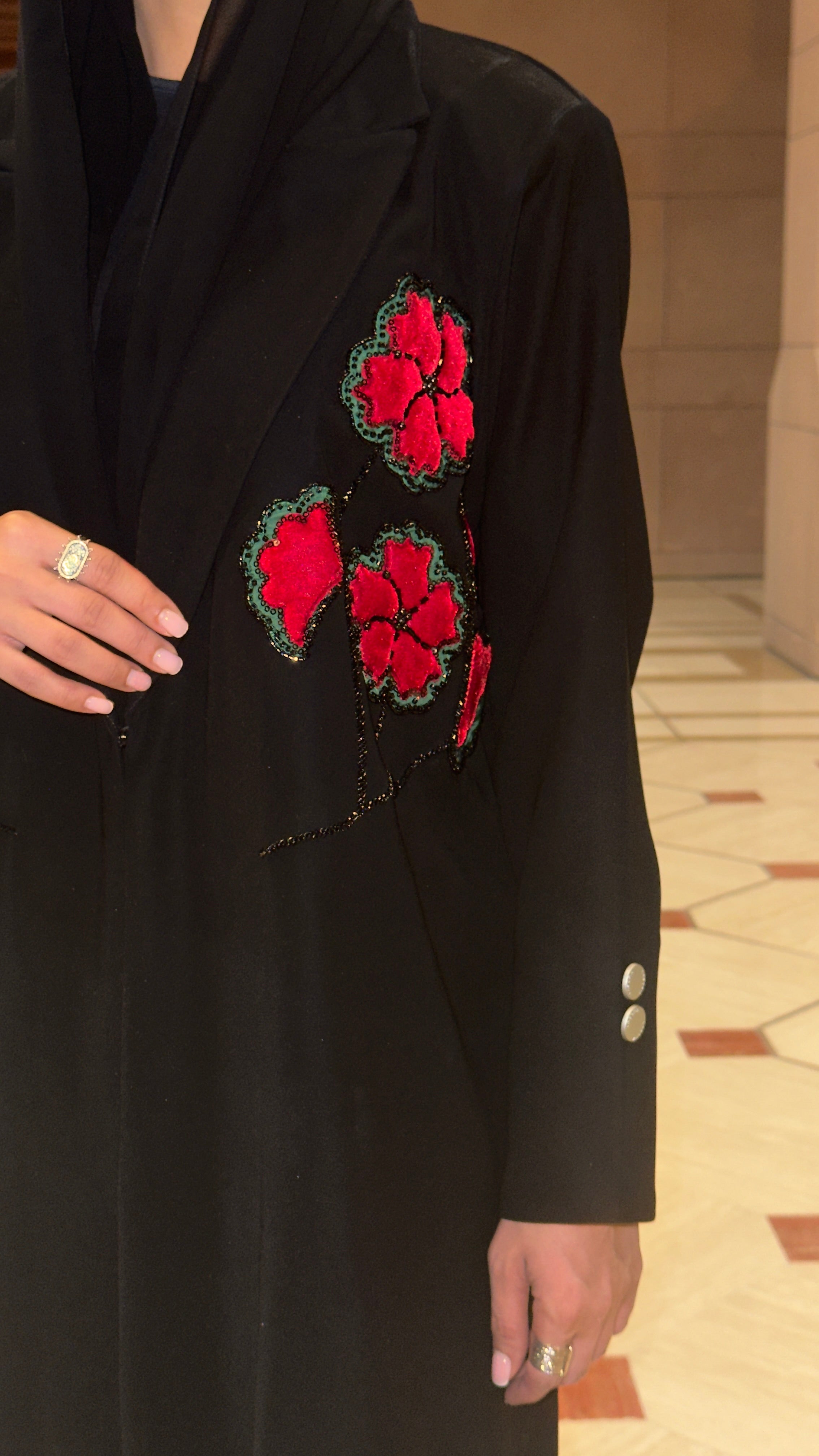 LS192 Black A cut Modest Abaya