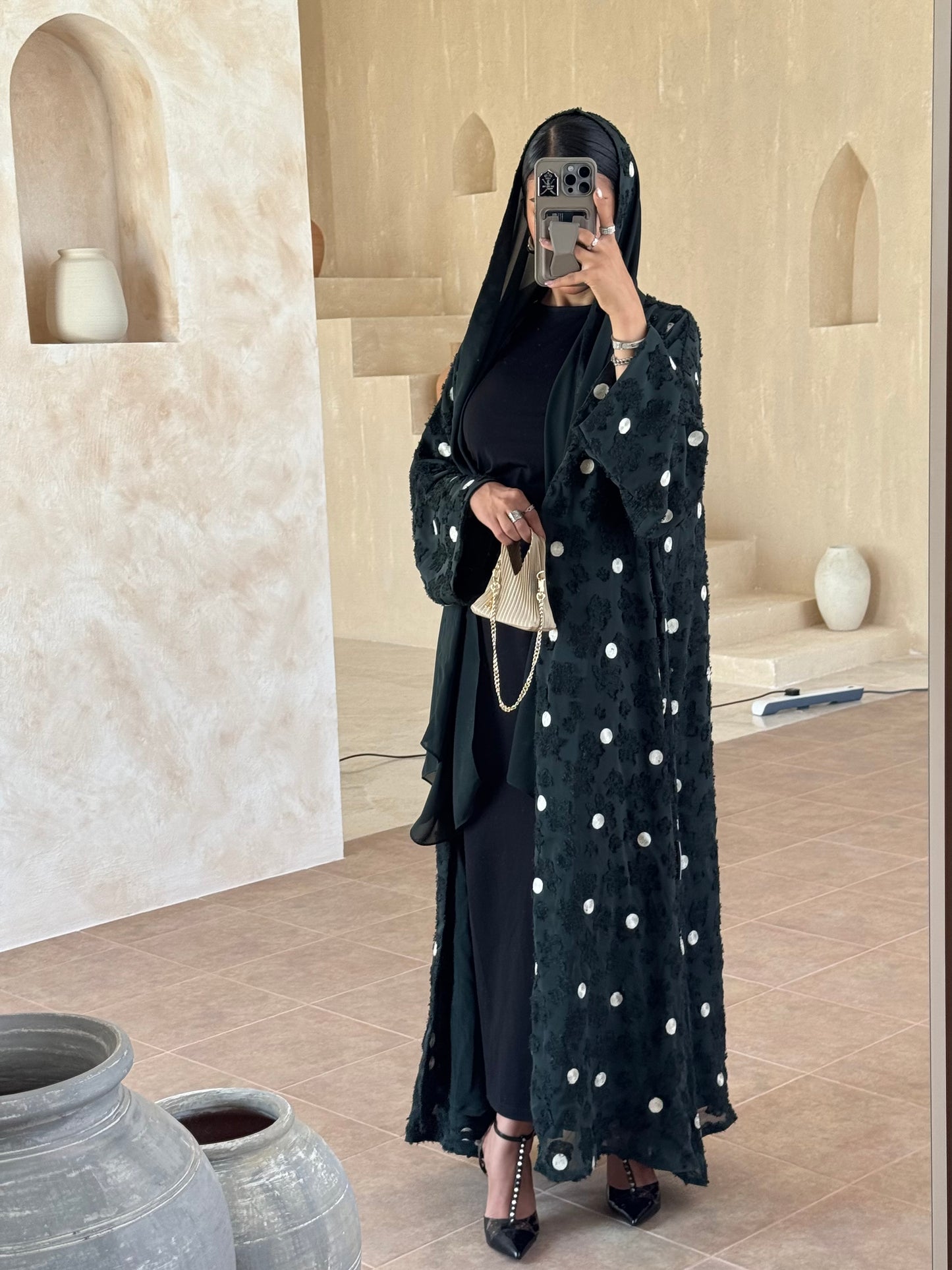 LS162 - Dark Green A Cut Modest Abaya