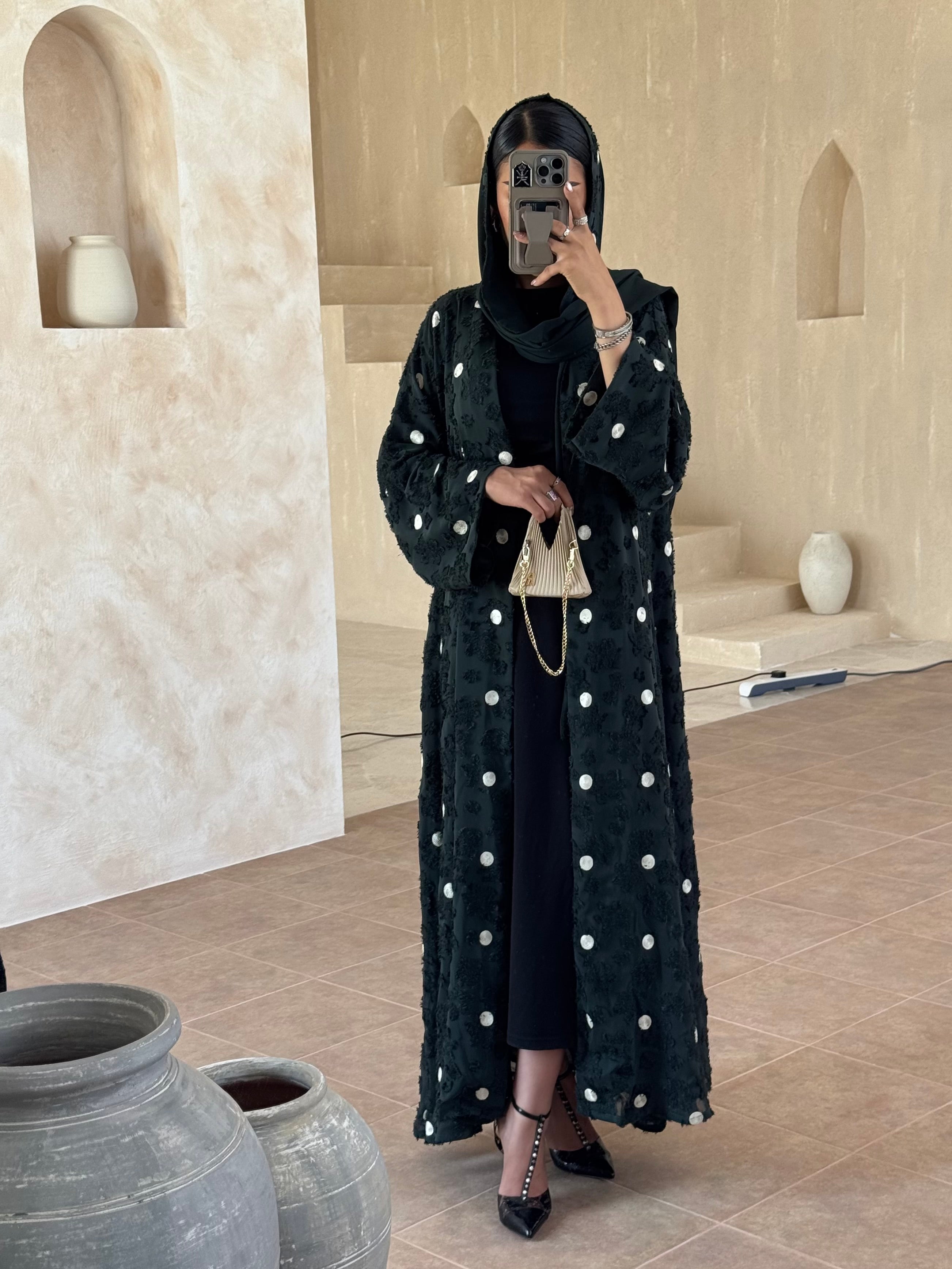LS162 - Dark Green A Cut Modest Abaya