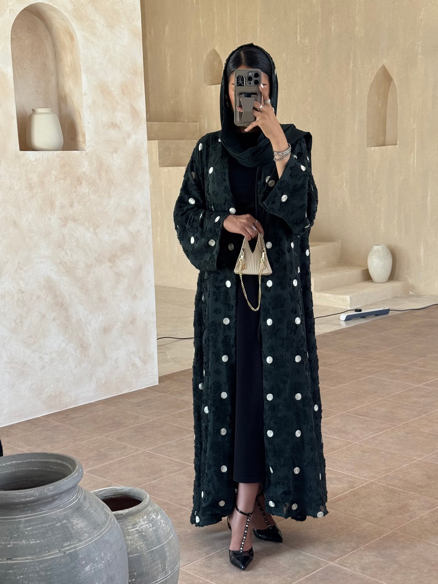 LS162 - Dark Green A Cut Modest Abaya