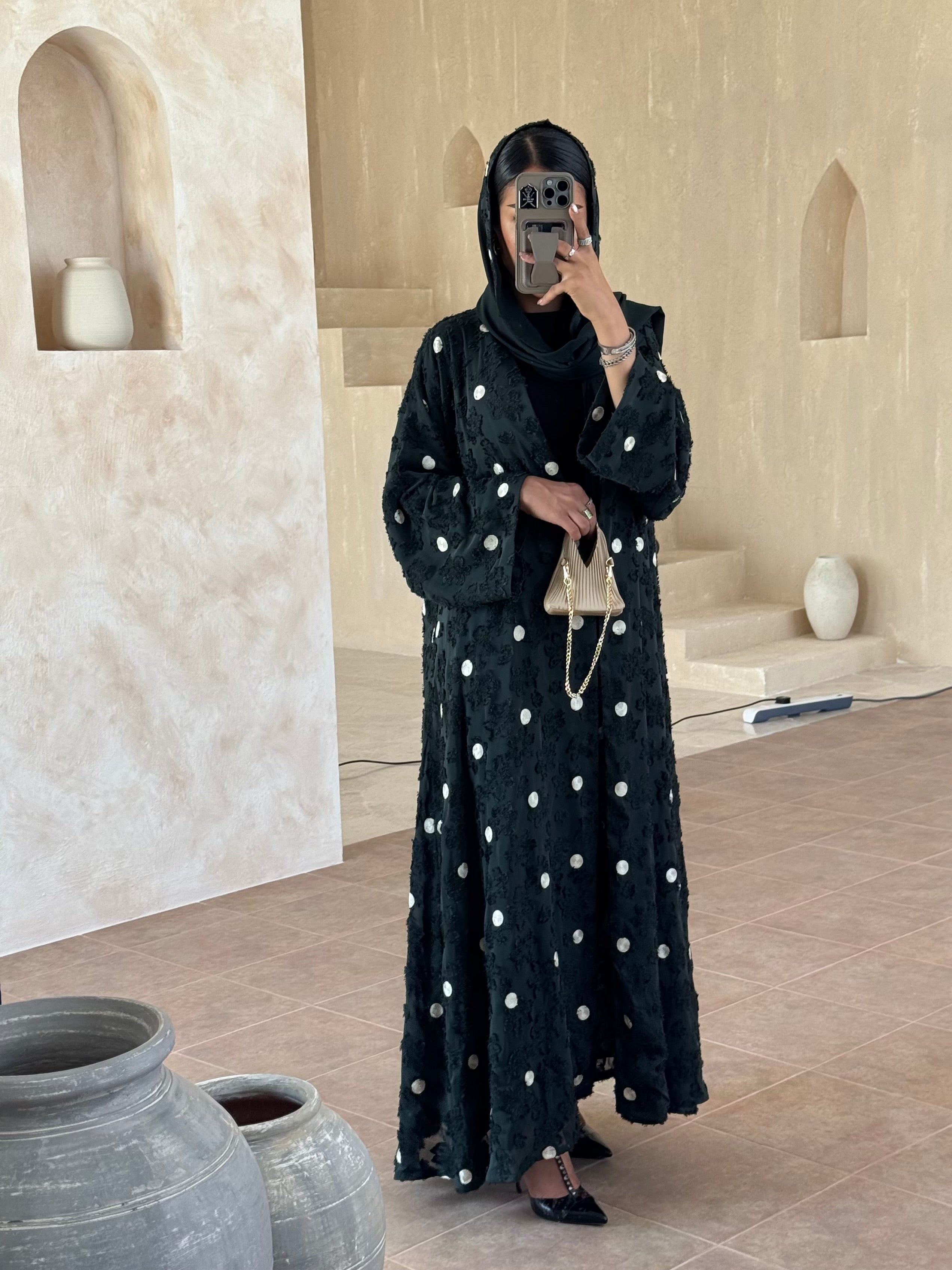 LS162 - Dark Green A Cut Modest Abaya