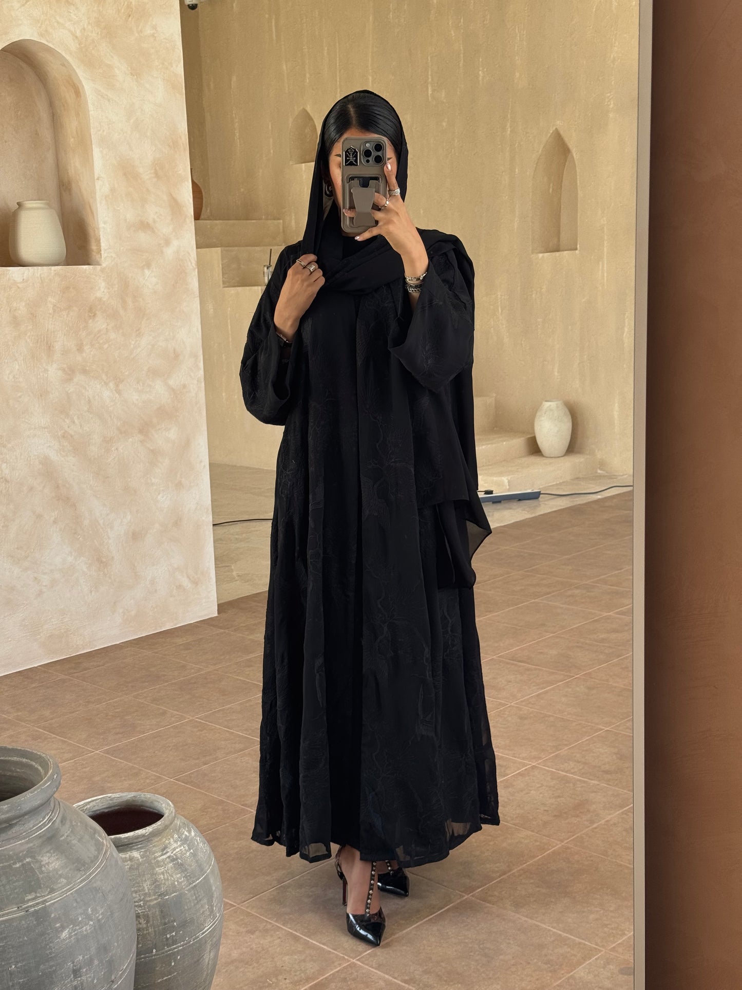 LS160 - Black A Cut Abaya