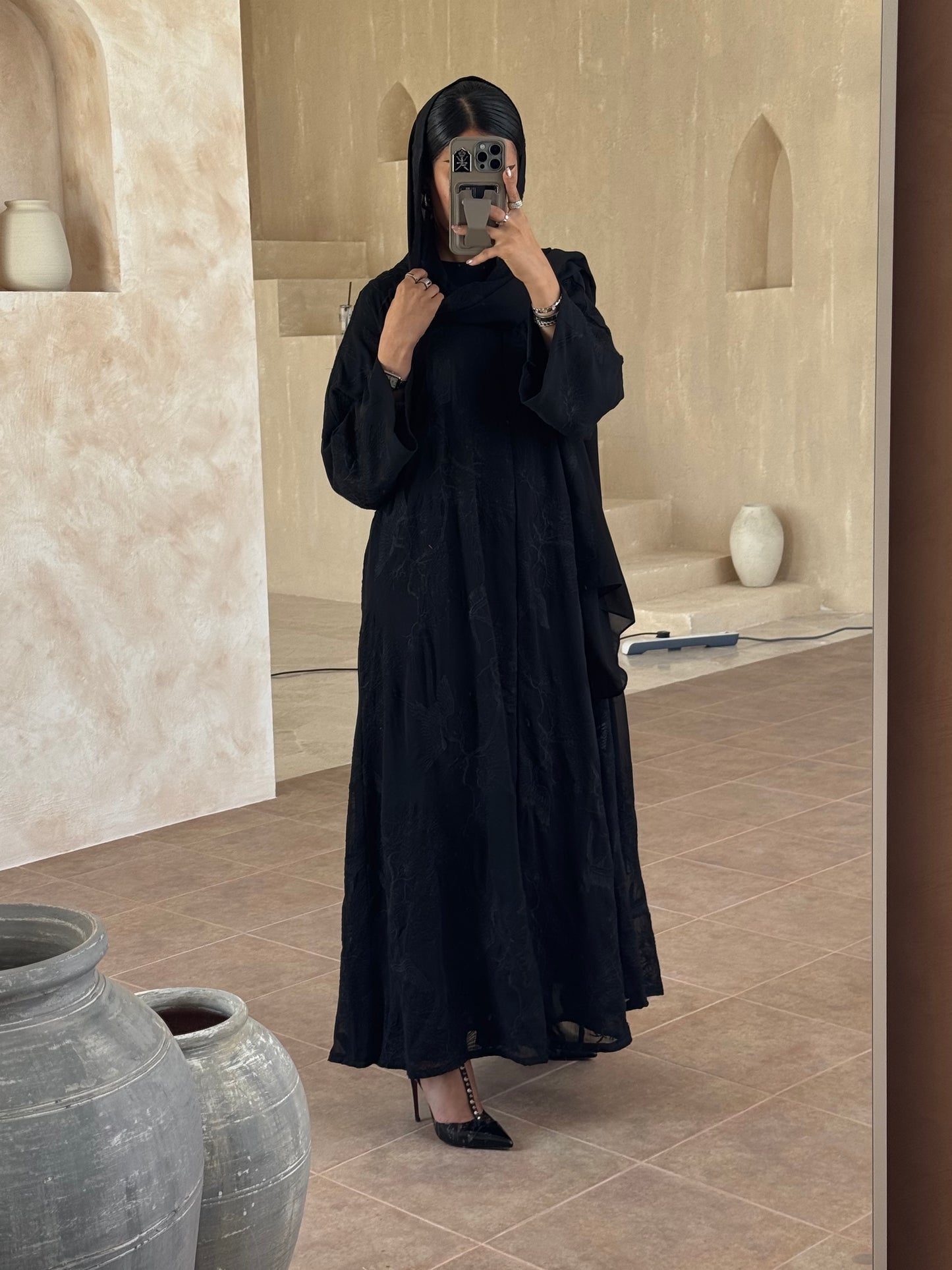 LS160 - Black A Cut Abaya