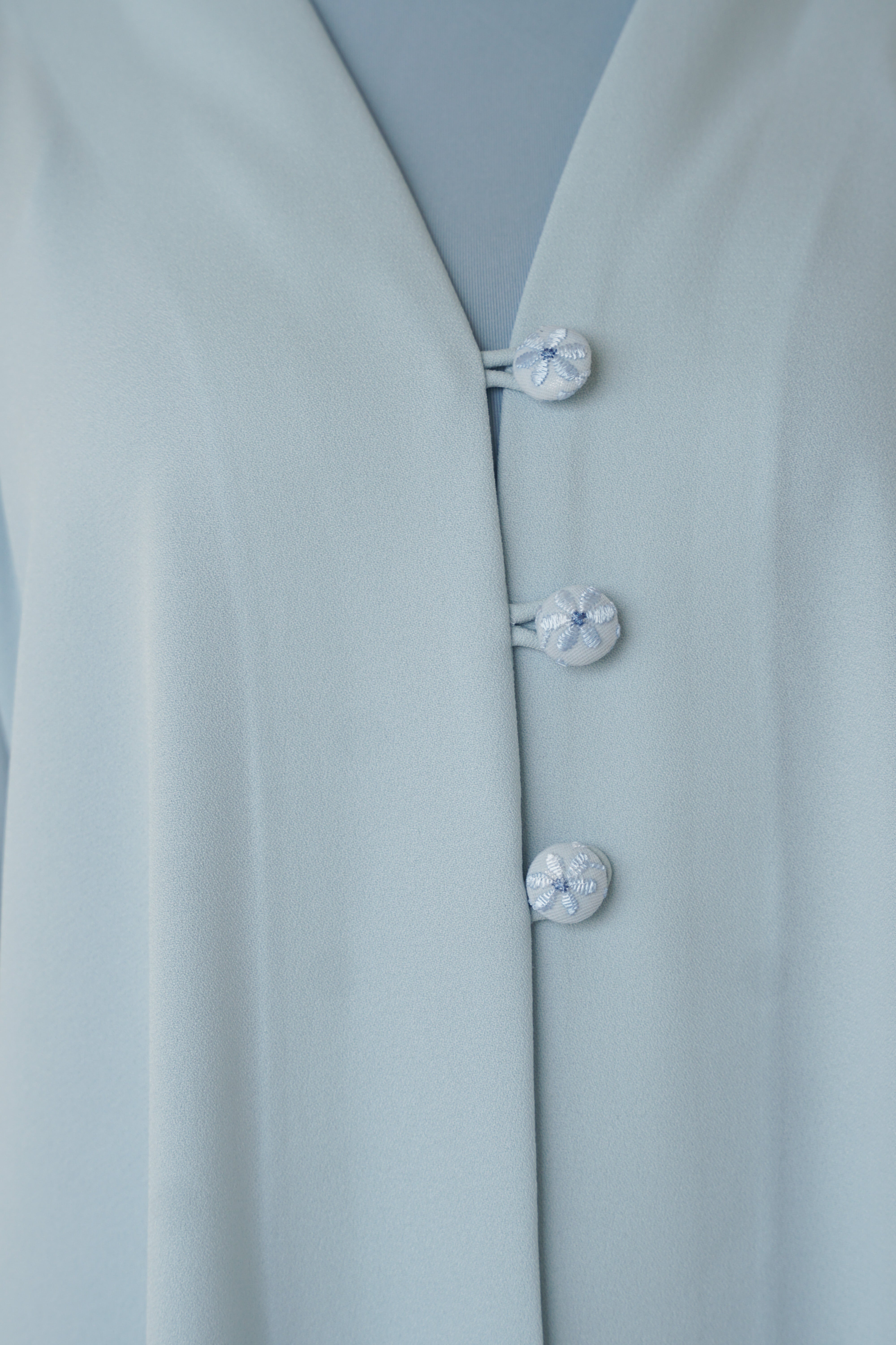 LS164 - Blue A Cut Summer  Abaya