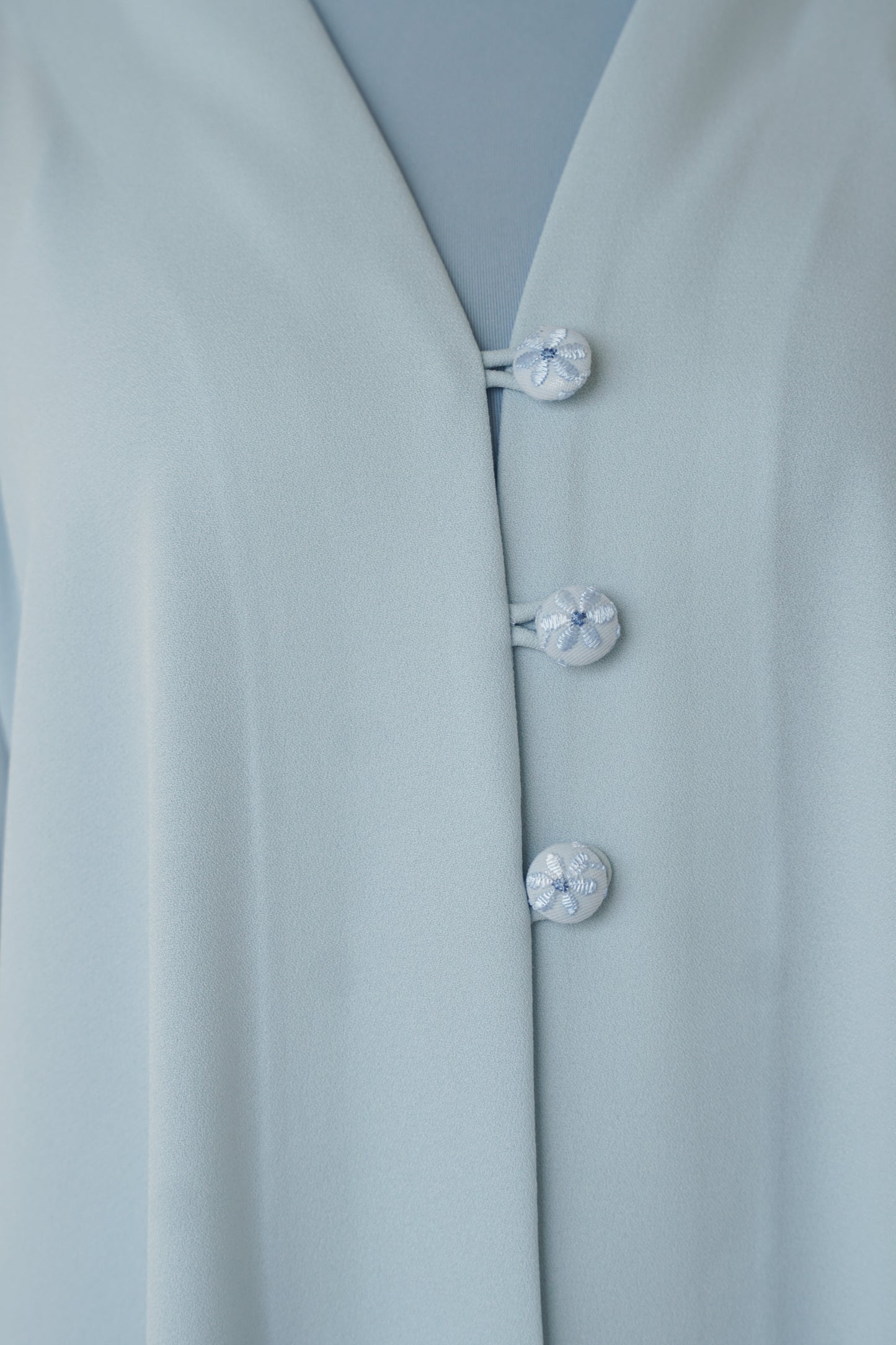 LS164 - Blue A Cut Summer  Abaya