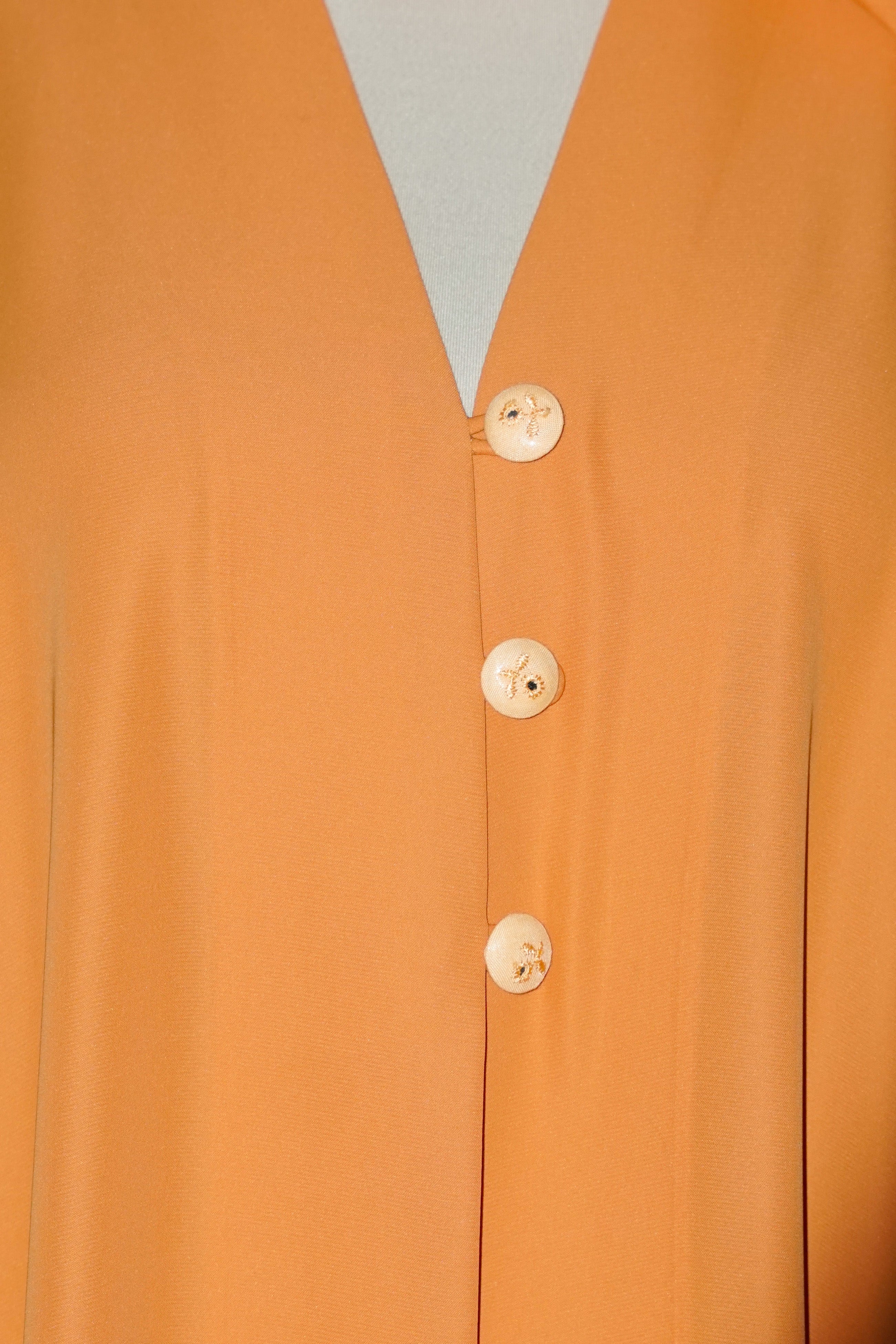 LS165 - Orange A Cut Summer Abaya