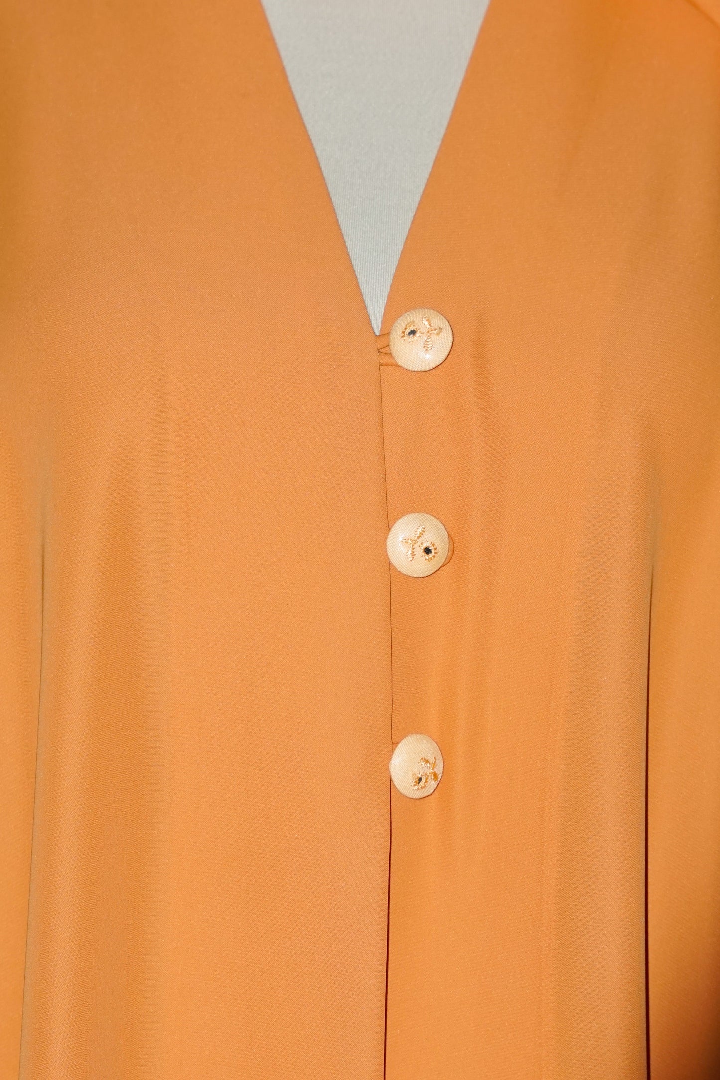 LS165 - Orange A Cut Summer Abaya
