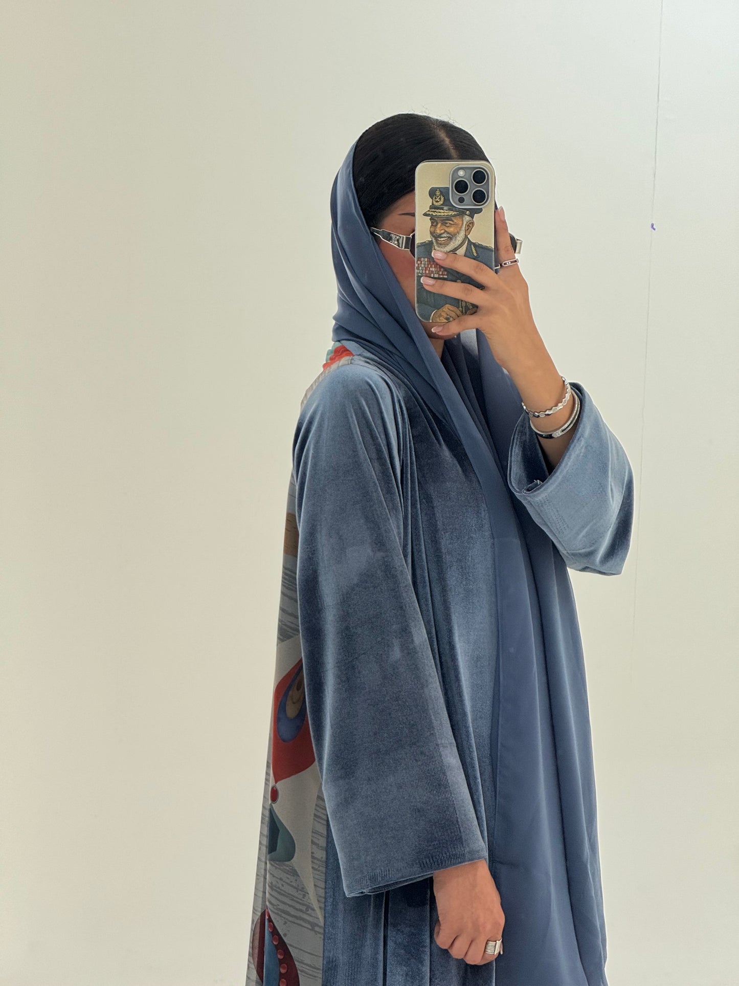 LS200 navy A Cut Summer velvet Abaya (Copy) (Copy)