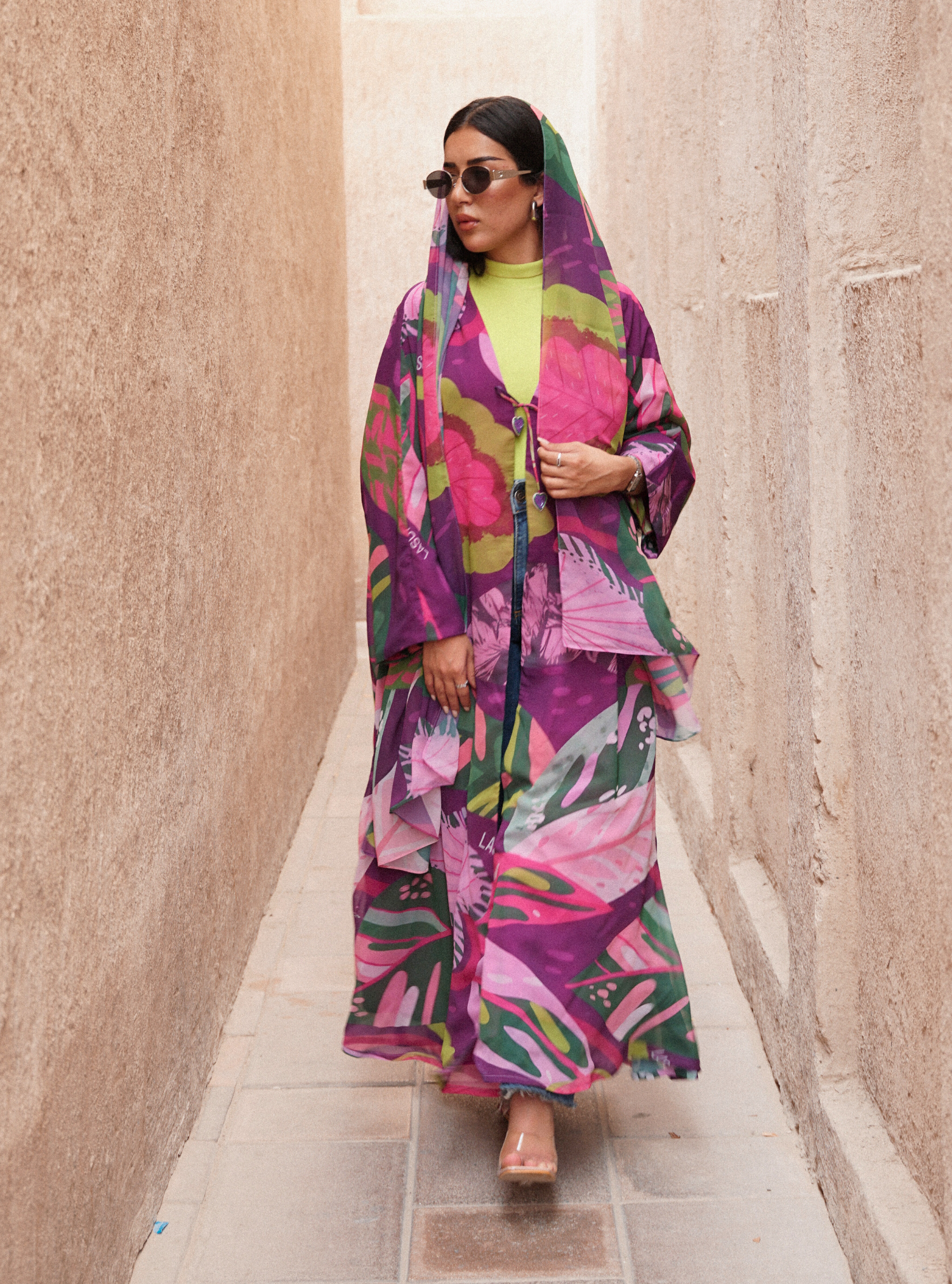 LS168- Purple A Cut Summer Abaya