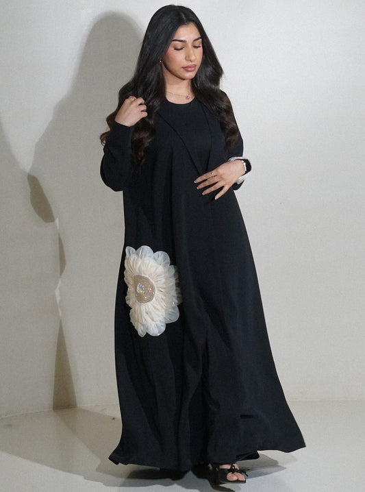 LS130 Black A Cut Modest Abaya