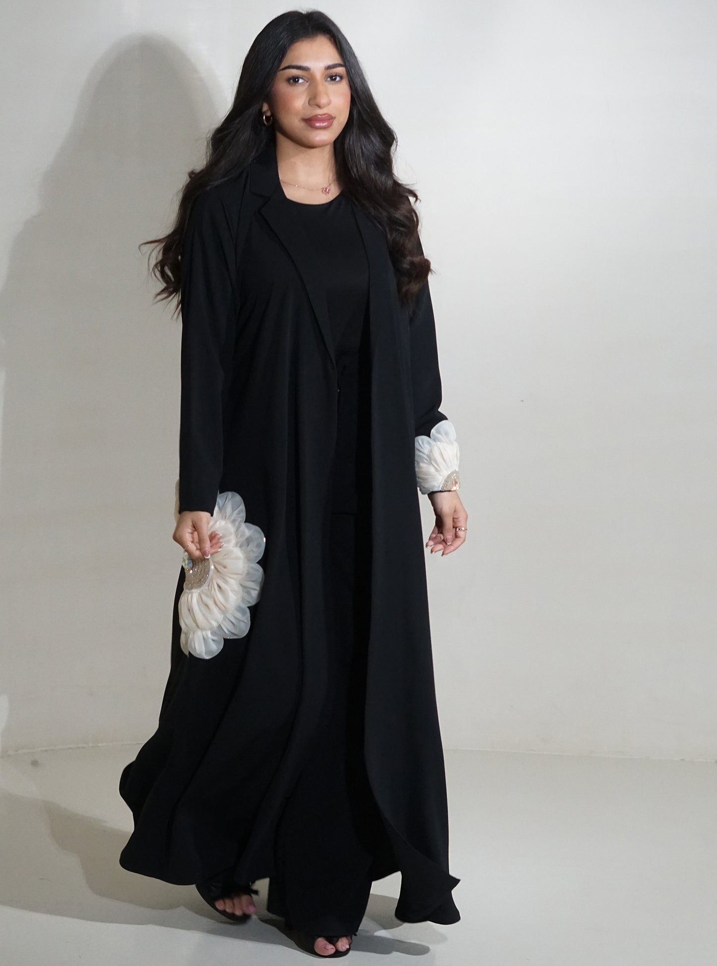 LS130 Black A Cut Modest Abaya