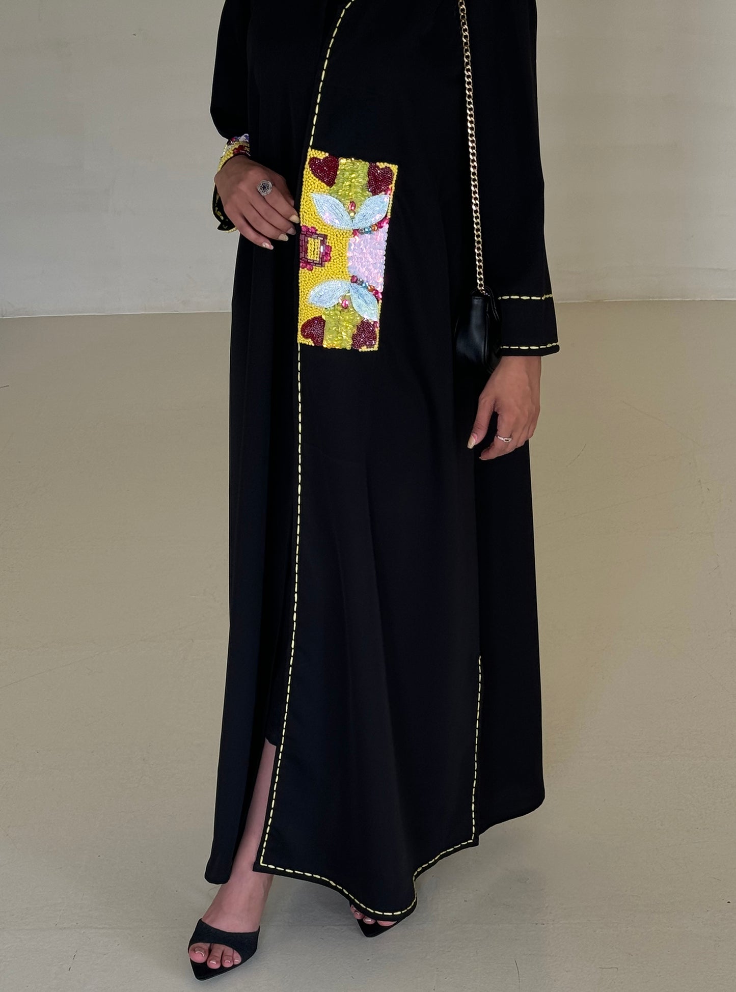 LS155 Black A cut Summer Embroidery