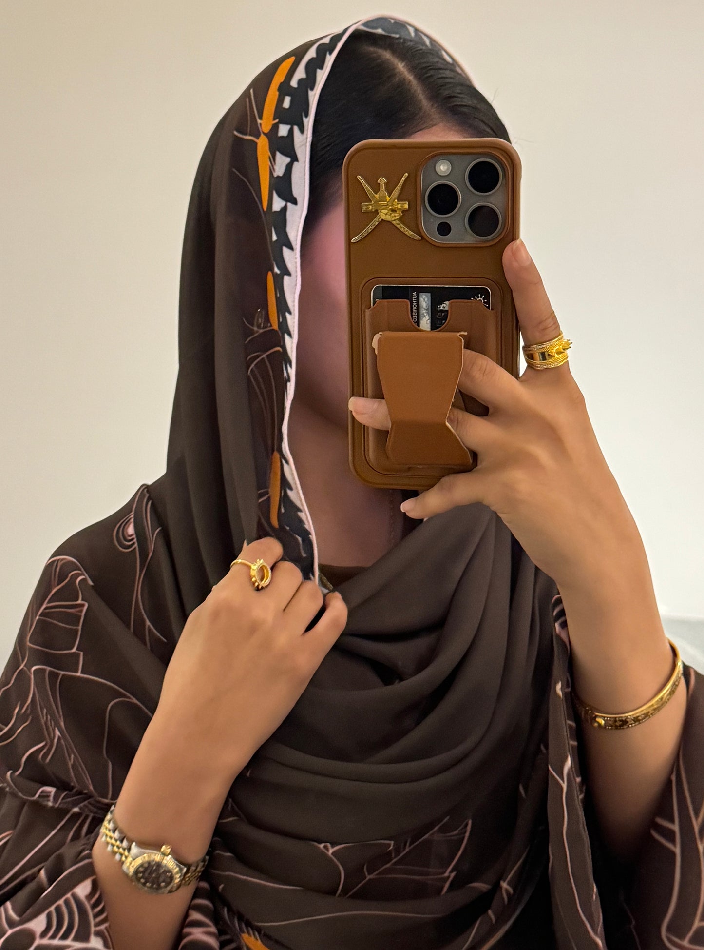 LS180 Brown A cut Modest abaya